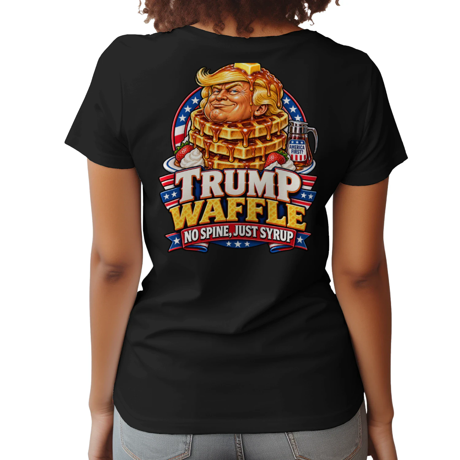 TRUMP WAFFLE NO SPINE, JUST SYRUP