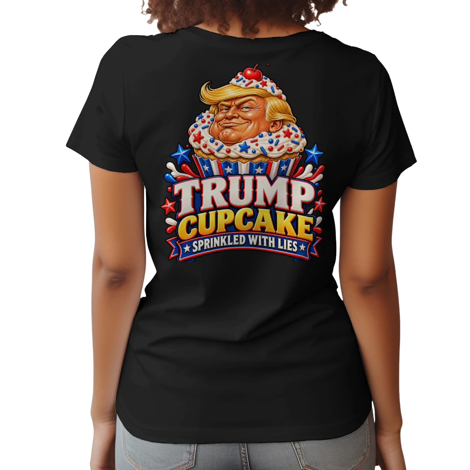 TRUMP CUPCAKE SPRINKLED WITH LIES