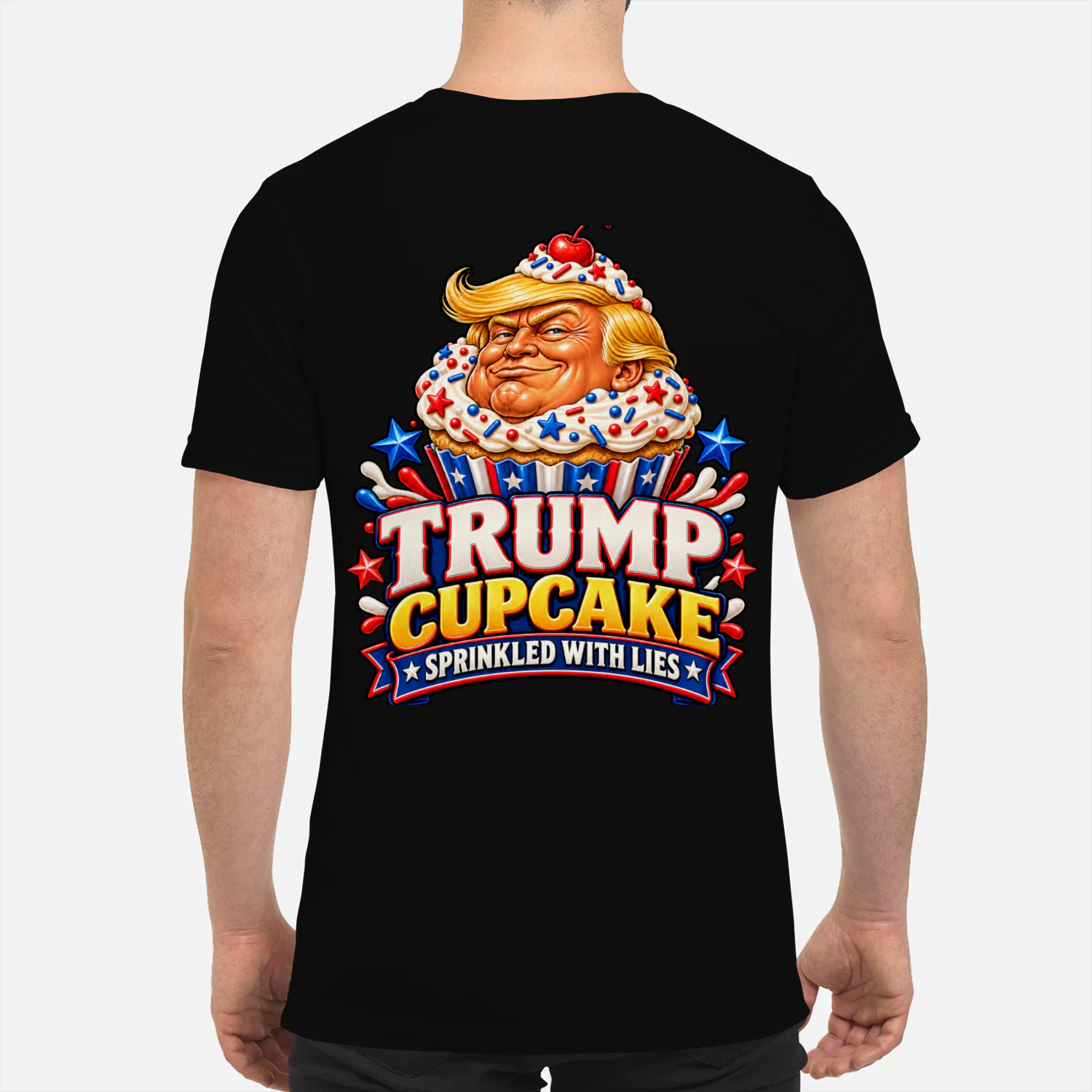 TRUMP CUPCAKE SPRINKLED WITH LIES