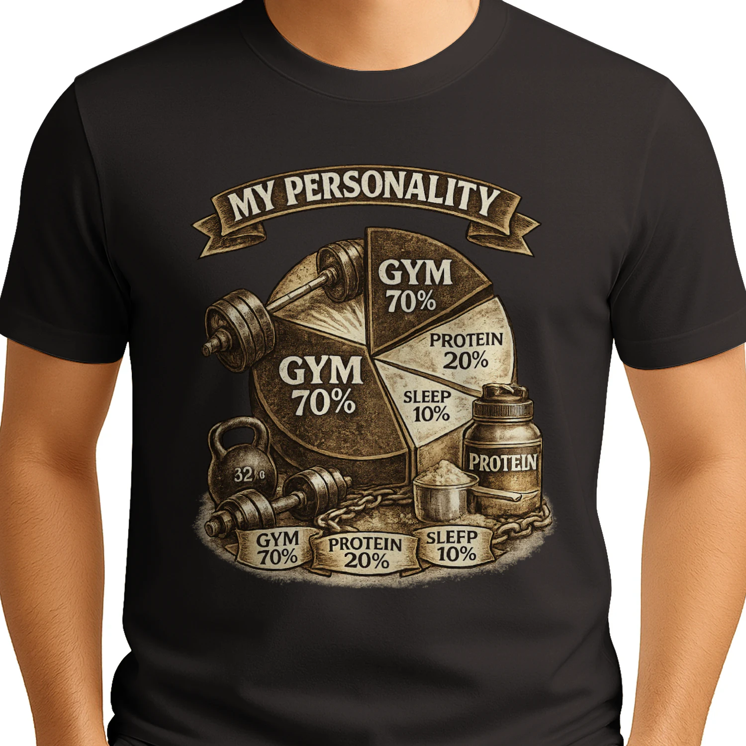 My Personality Gym Edition - Funny Gym Rat Fitness Workout Shirt