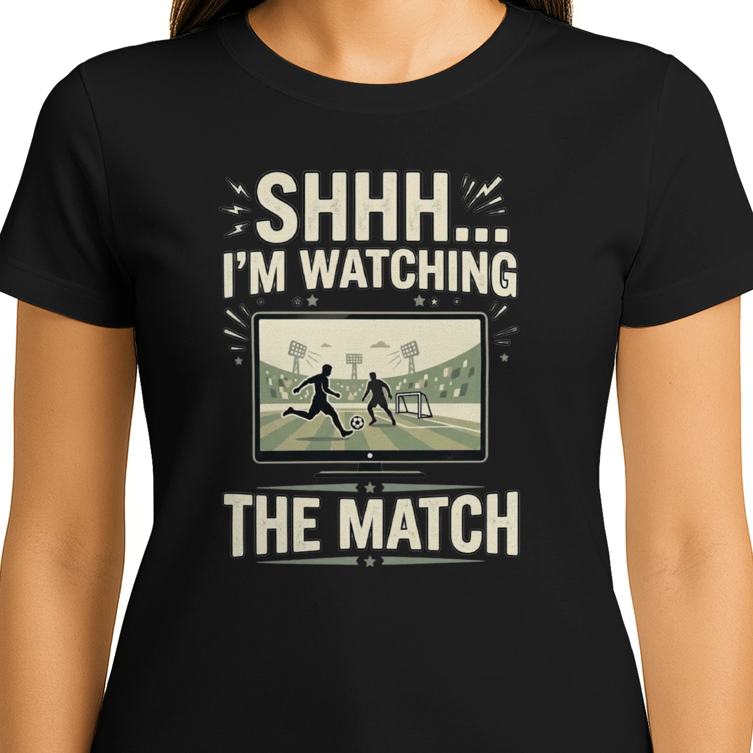 Shhh I’m Watching The Match Shirt – Funny Football Fan T-Shirt