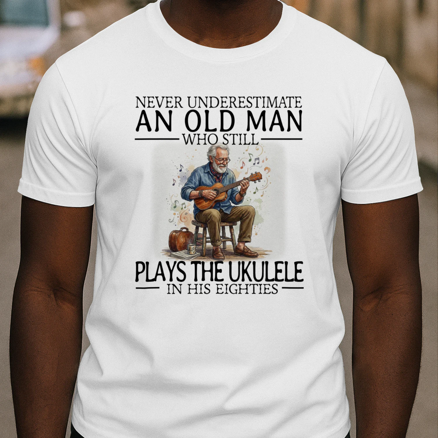 80 years who plays ukelele
