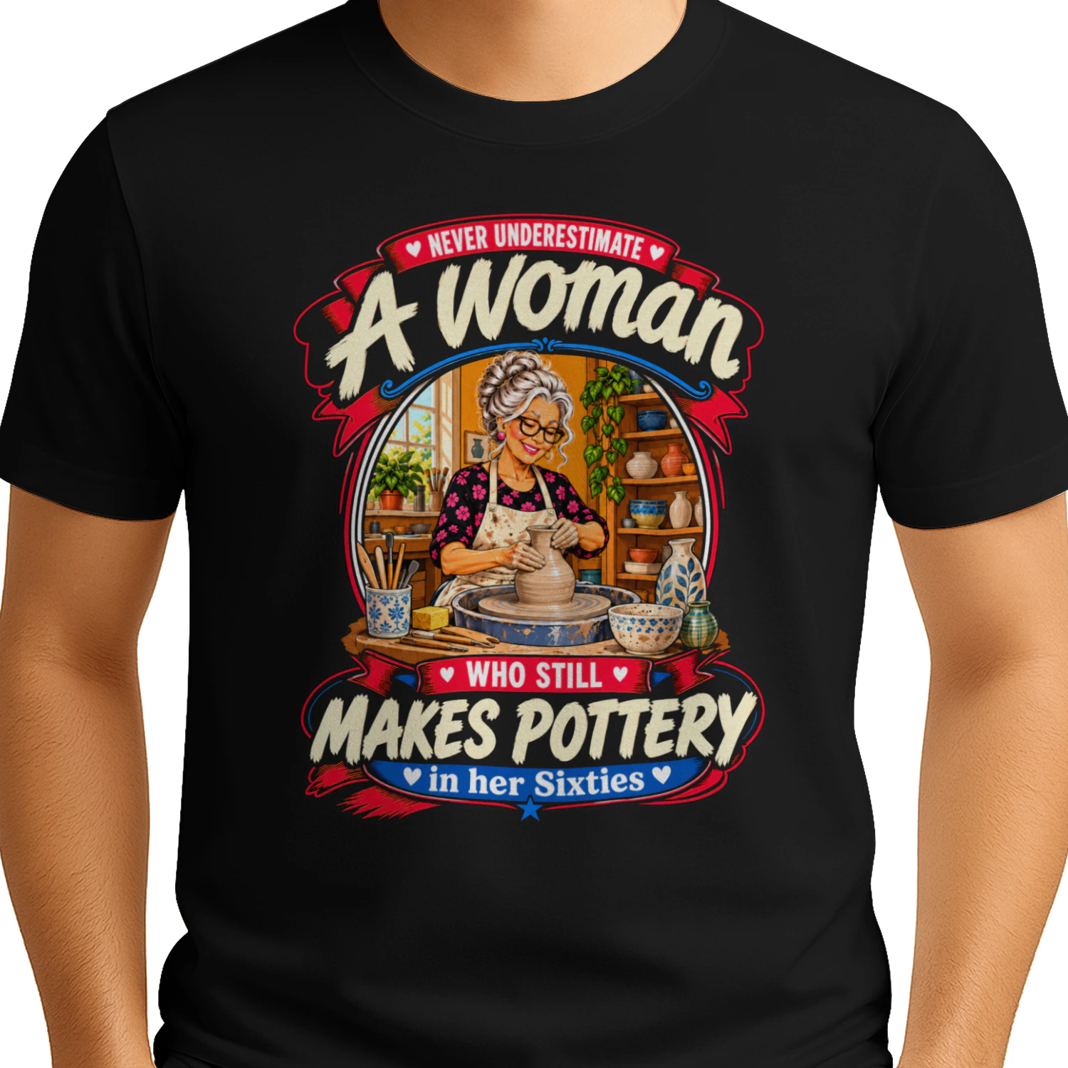 in her sixties