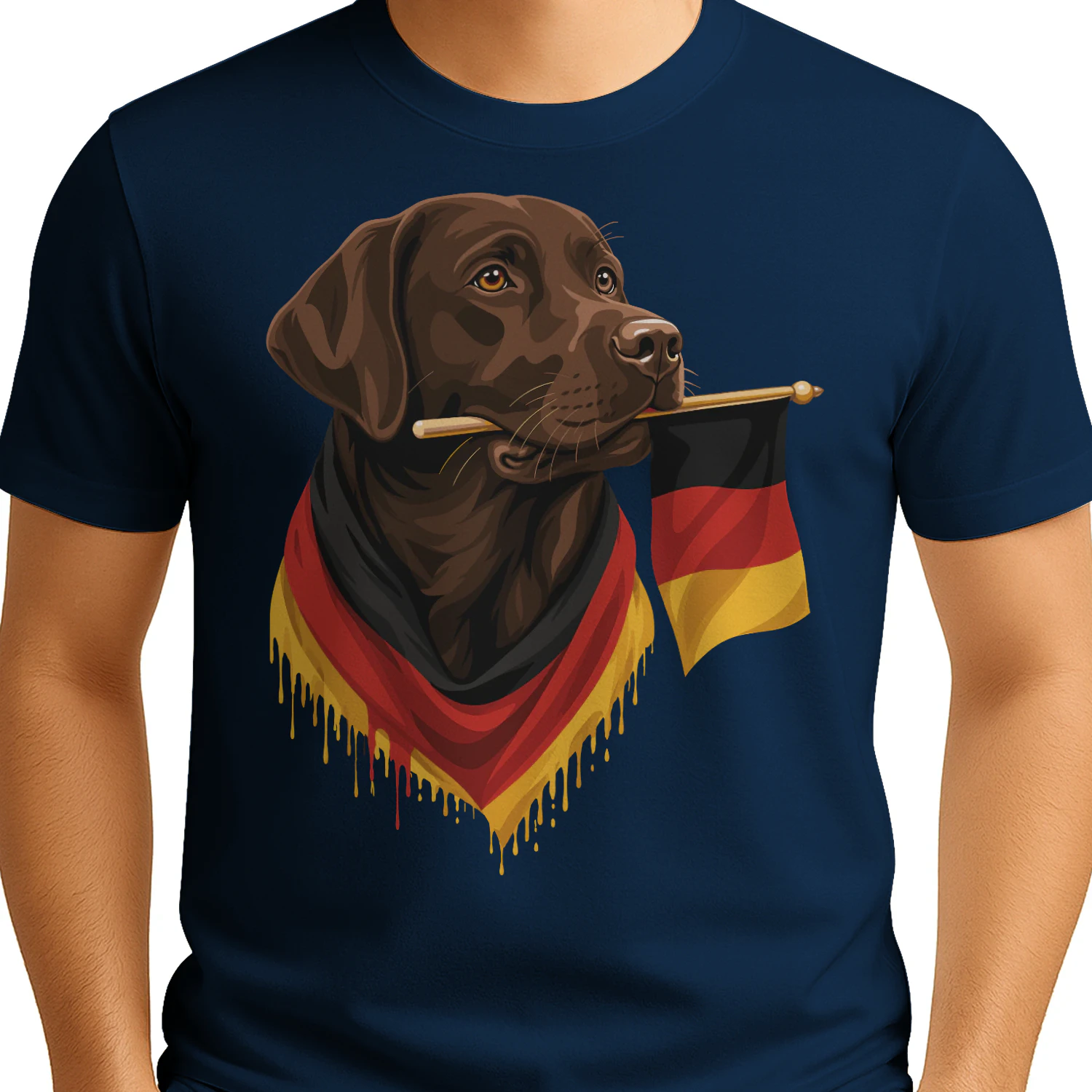 Schokoladenbrauner Labrador Deutschland T-Shirt