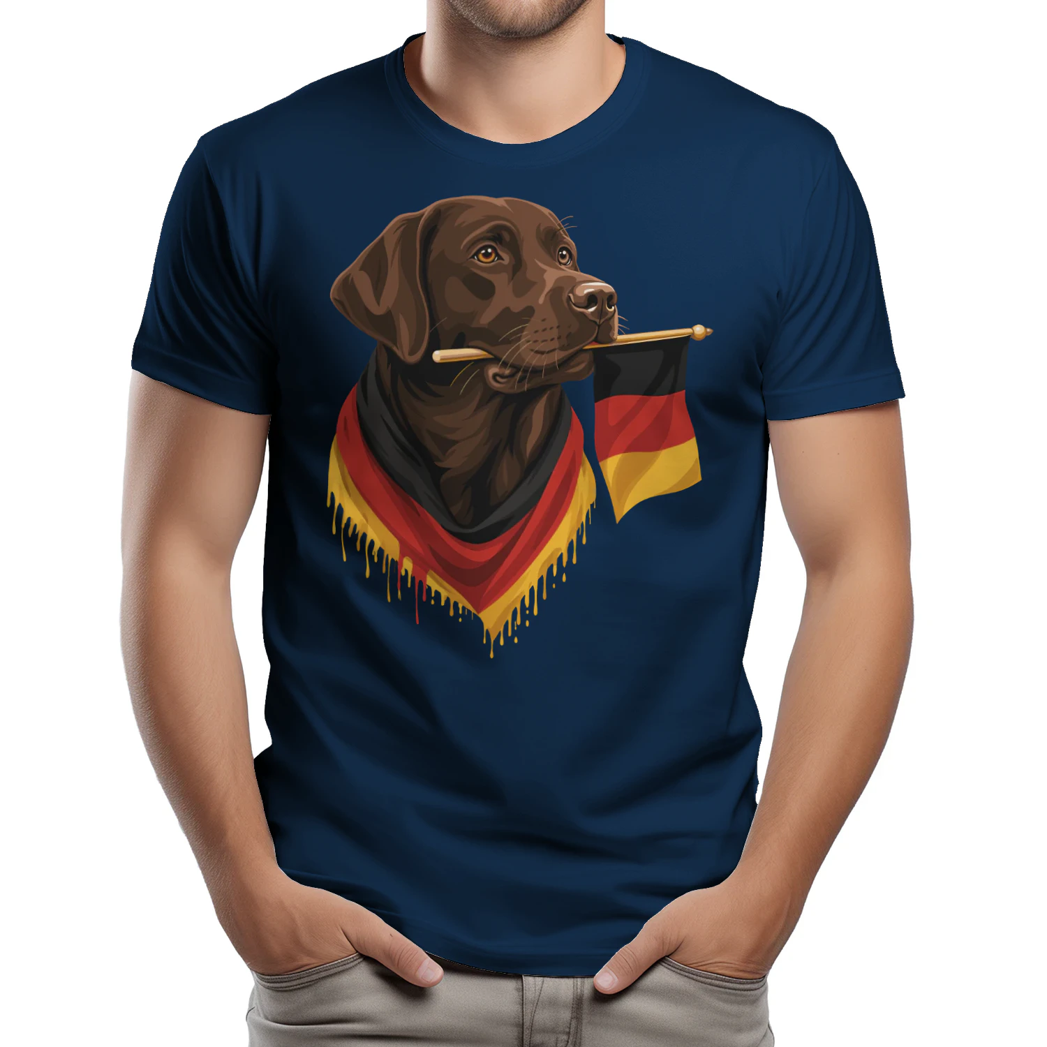Schokoladenbrauner Labrador Deutschland T-Shirt