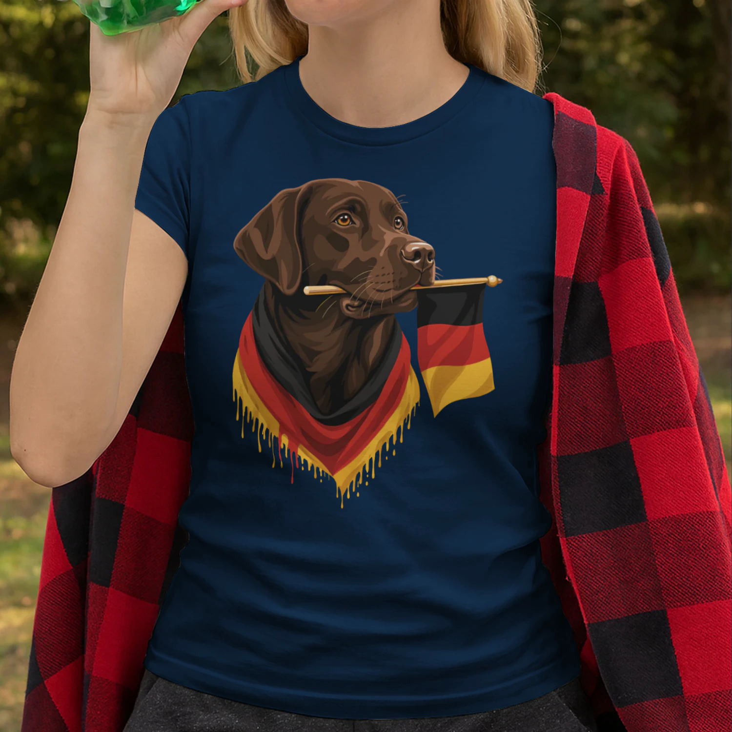Schokoladenbrauner Labrador Deutschland T-Shirt