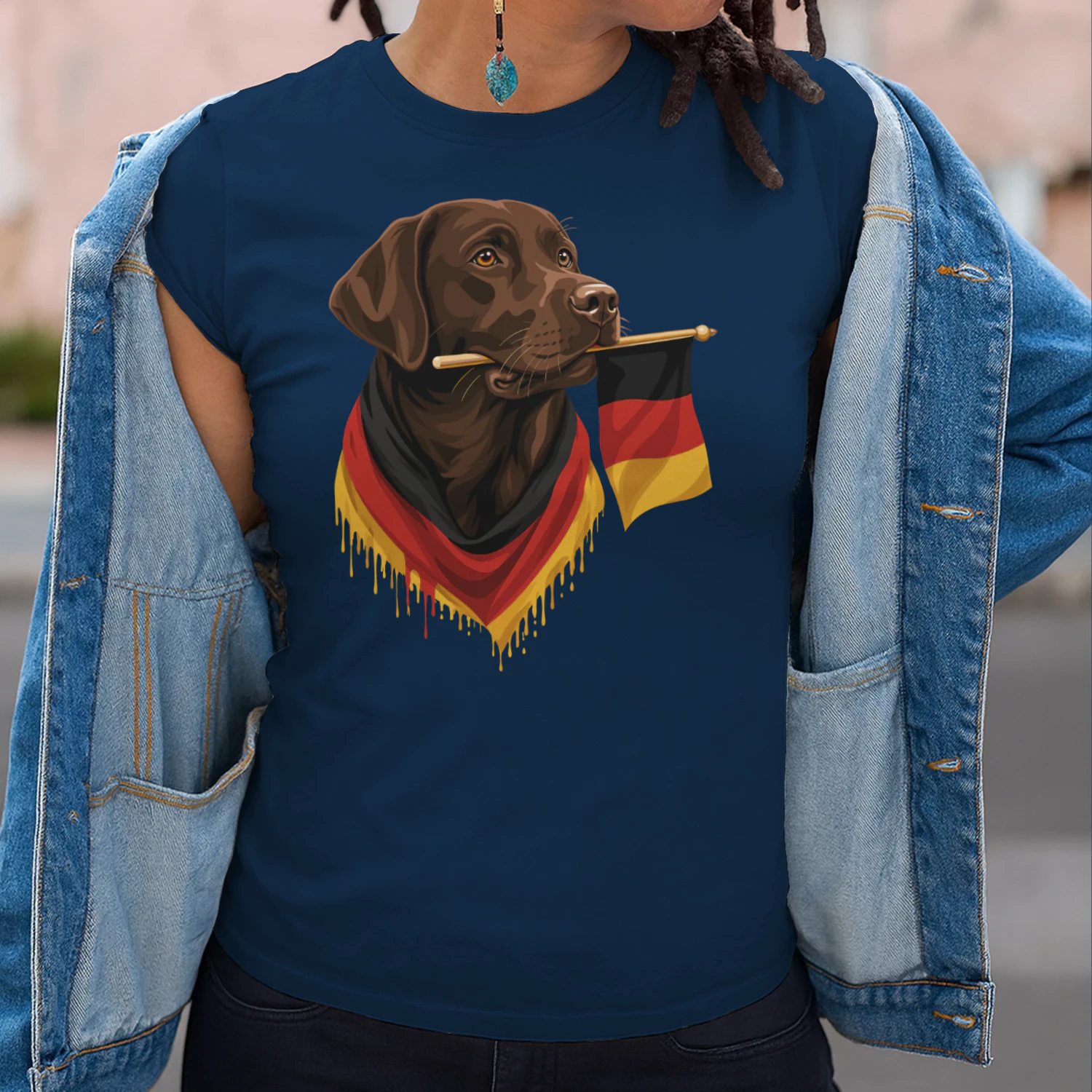 Schokoladenbrauner Labrador Deutschland T-Shirt