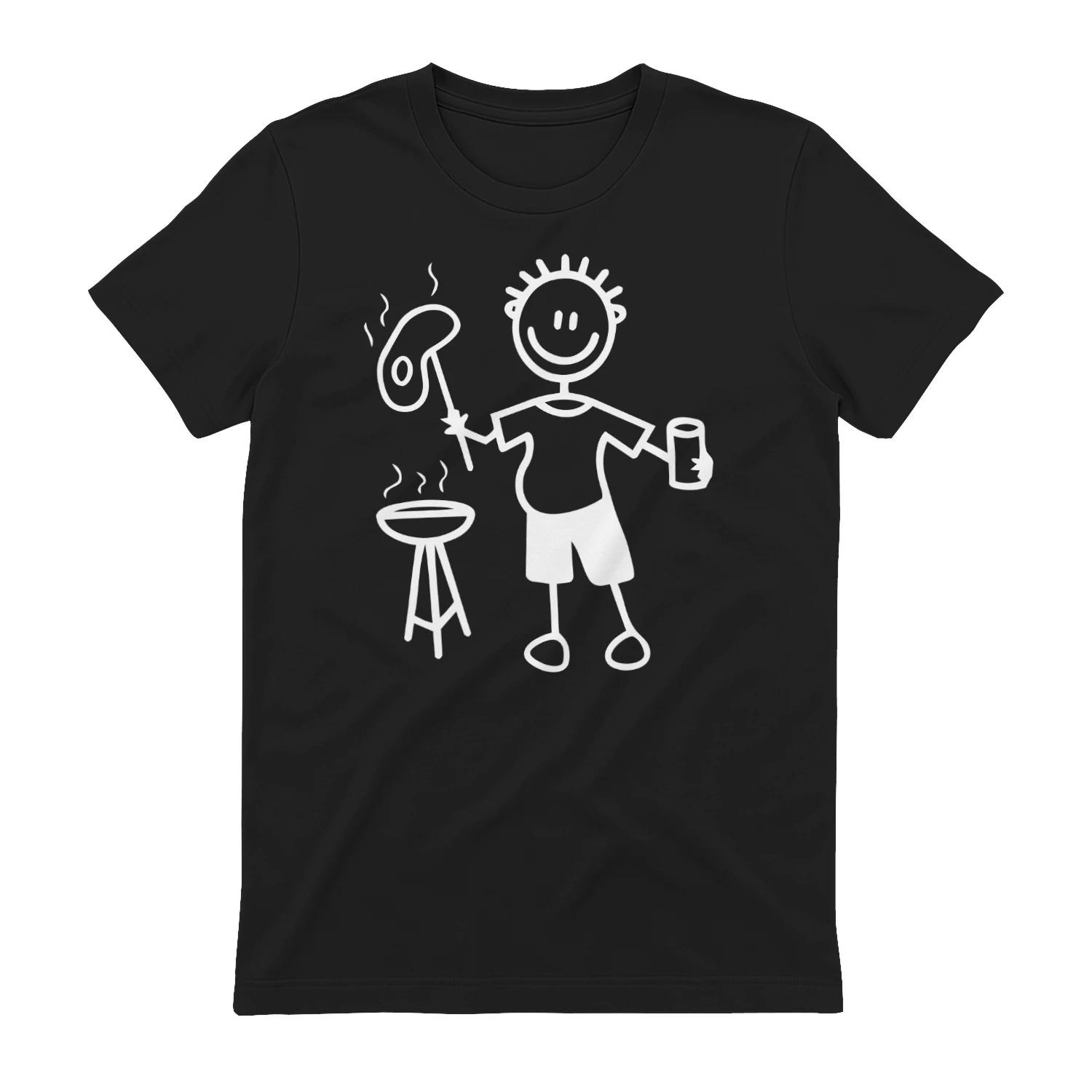 Grillmeister Mit Bier Lustiges BBQ Grillen T-Shirt Für Männer