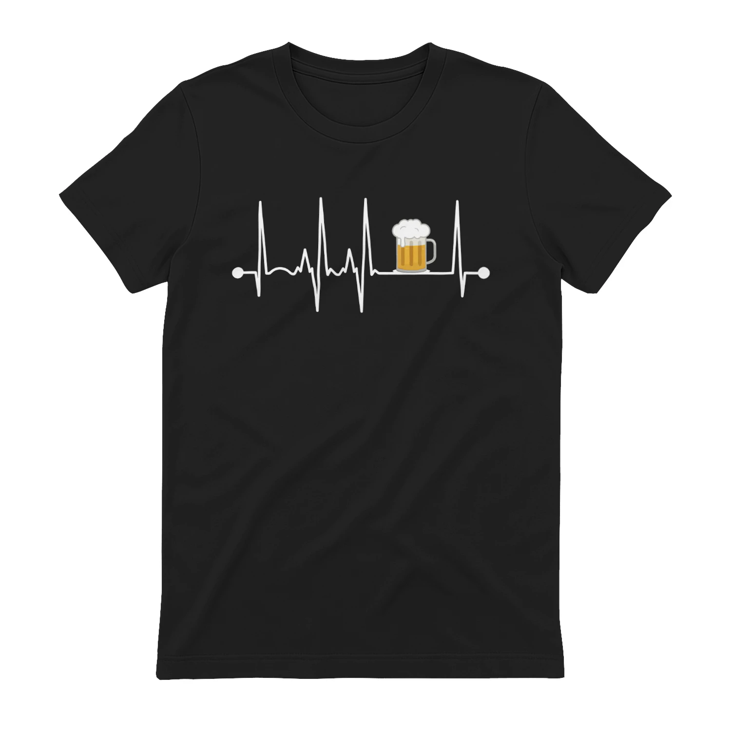 Bier Herzschlag Lustiges Biertrinker T-Shirt Für Männer und Frauen
