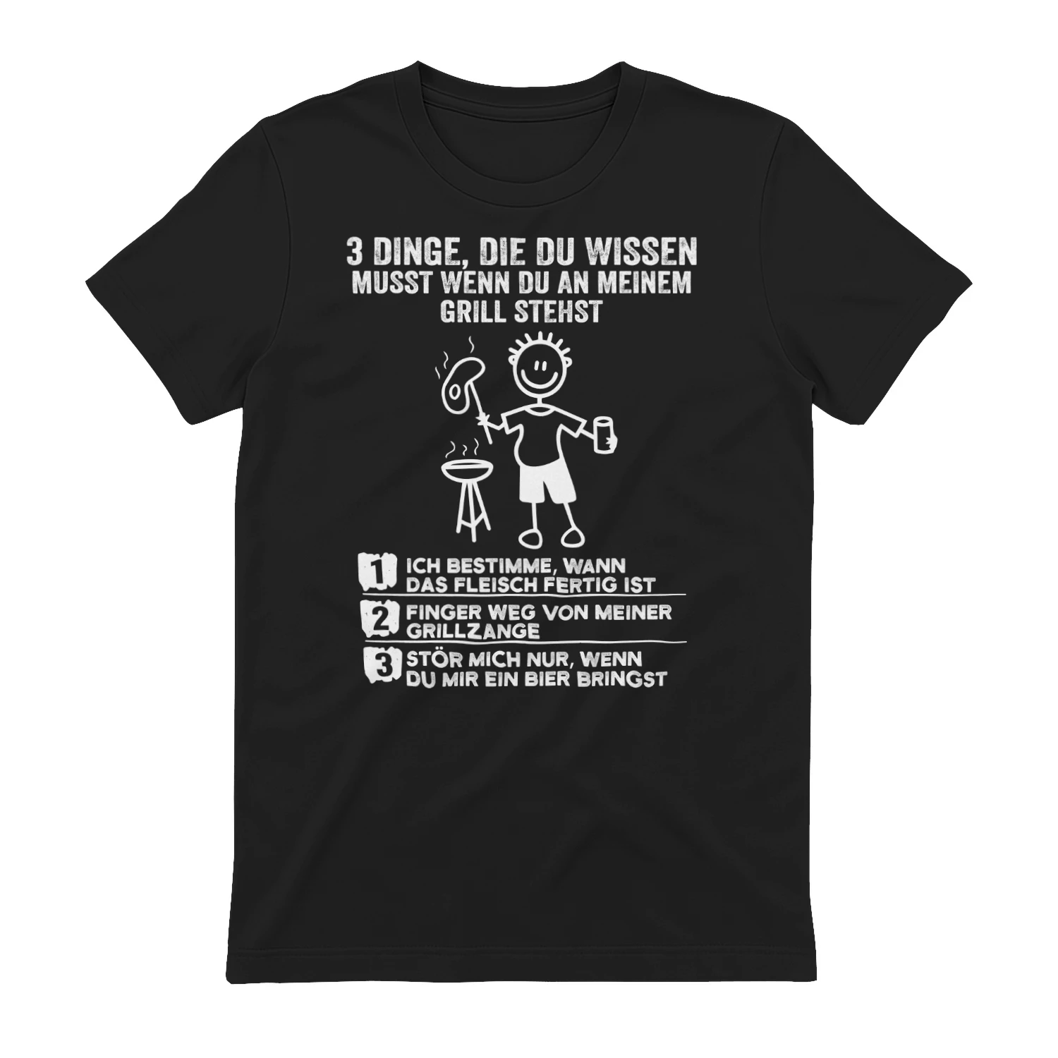 3 Dinge Die Du Wissen Musst Wenn Du An Meinem Grill Stehst Lustiges Grillmeister BBQ T-Shirt