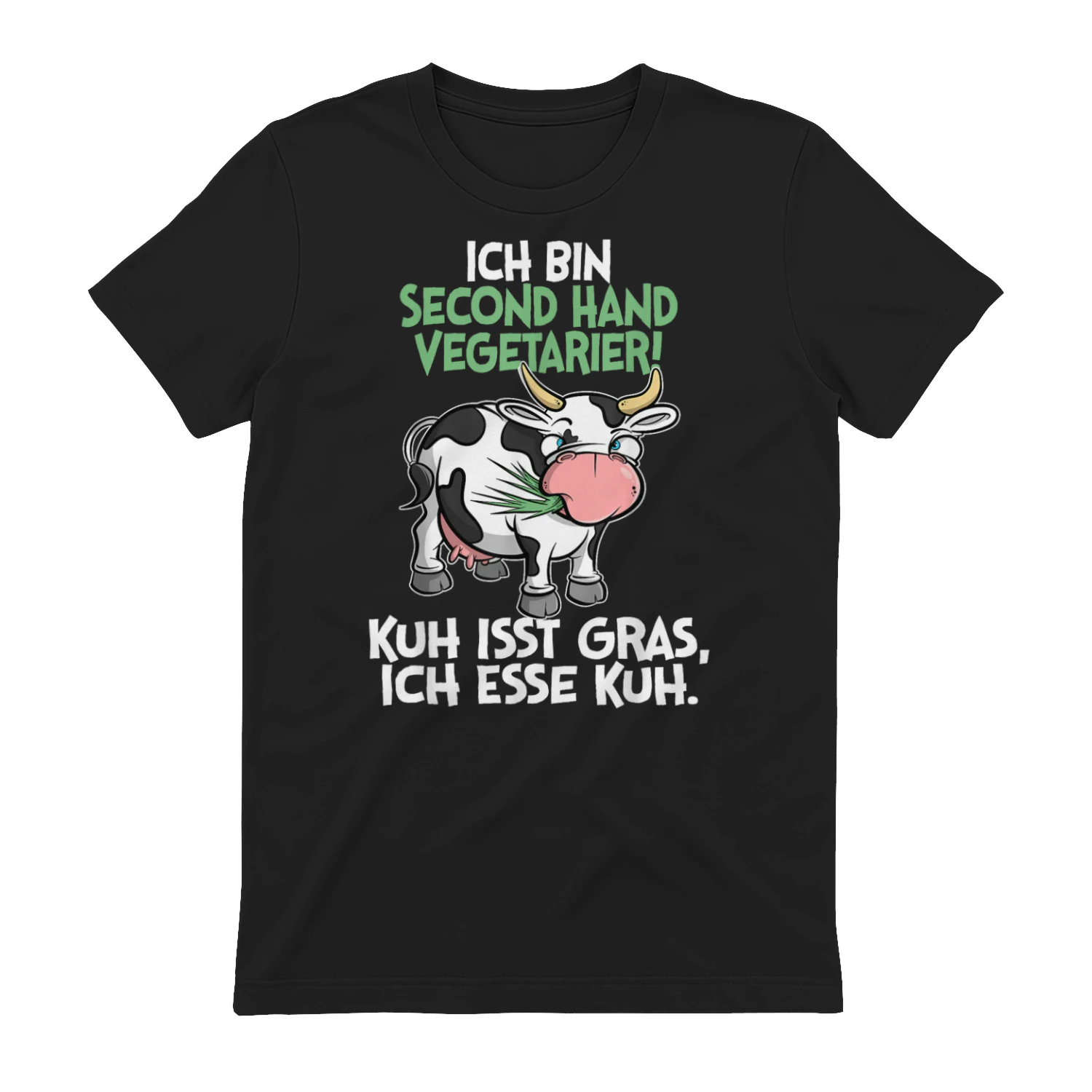 Ich Bin Second Hand Vegetarier - Kuh Spruch Sprüche Fun T-Shirt