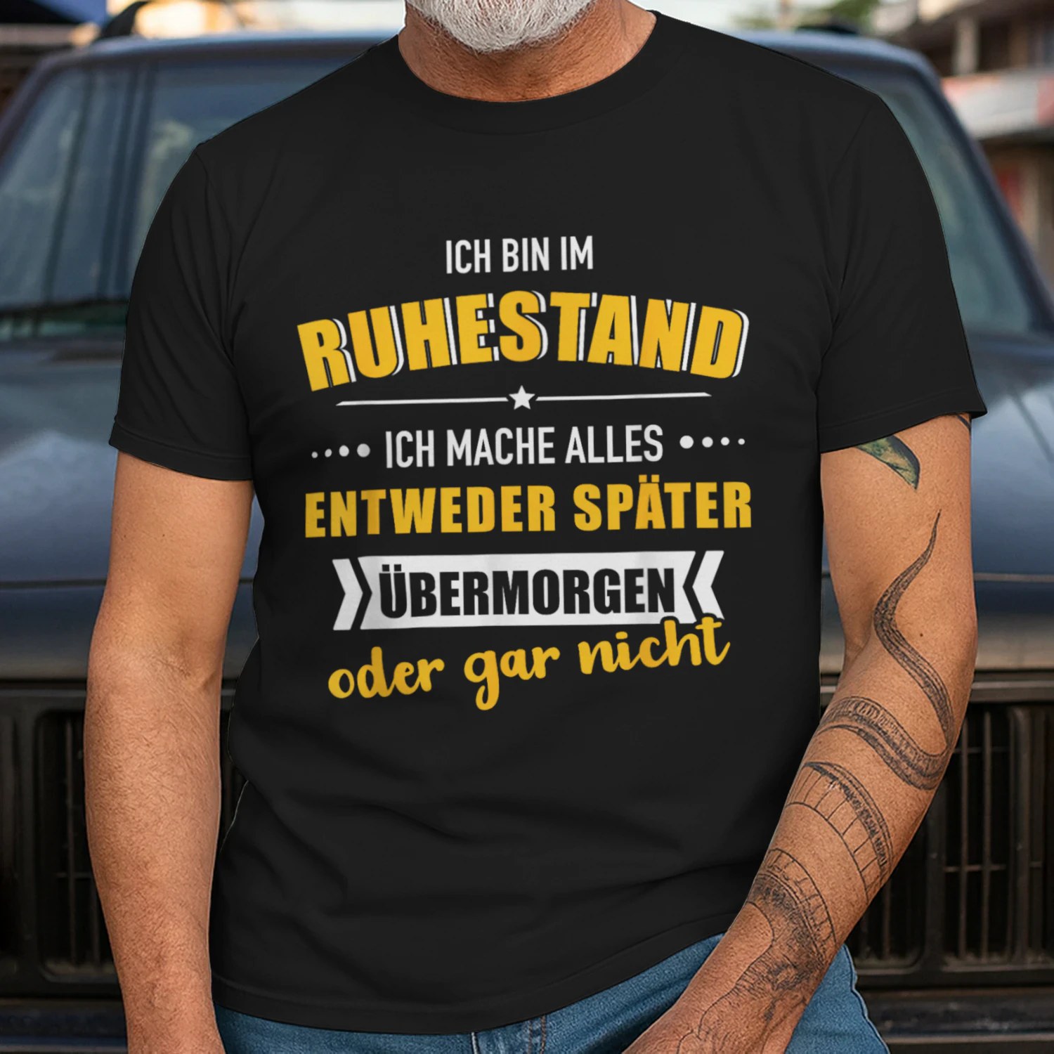 Lustiges Bin im Ruhestand Mache Alles später für Rentner T-Shirt