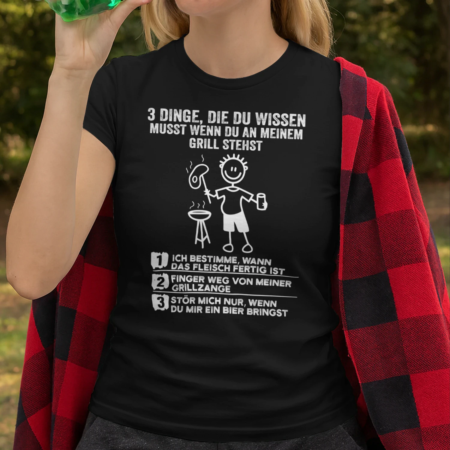 3 Dinge Die Du Wissen Musst Wenn Du An Meinem Grill Stehst Lustiges Grillmeister BBQ T-Shirt