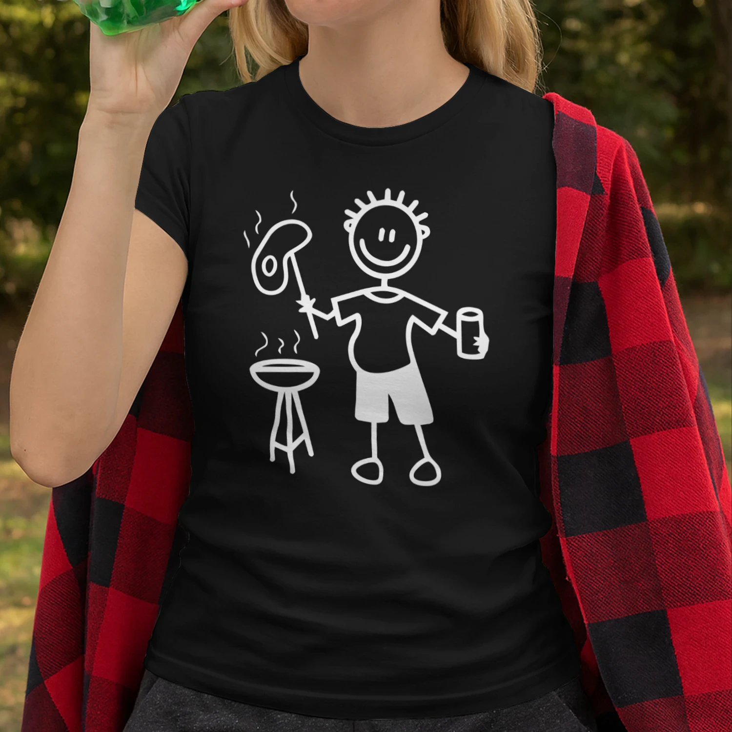 Grillmeister Mit Bier Lustiges BBQ Grillen T-Shirt Für Männer