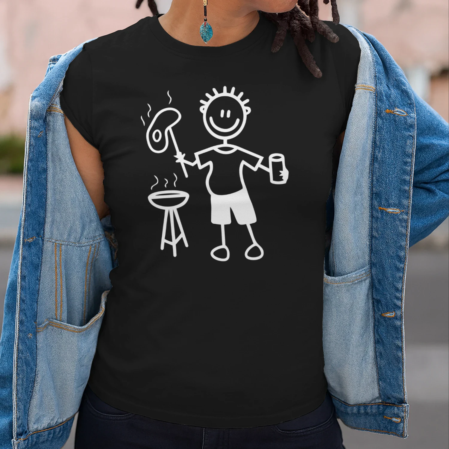 Grillmeister Mit Bier Lustiges BBQ Grillen T-Shirt Für Männer