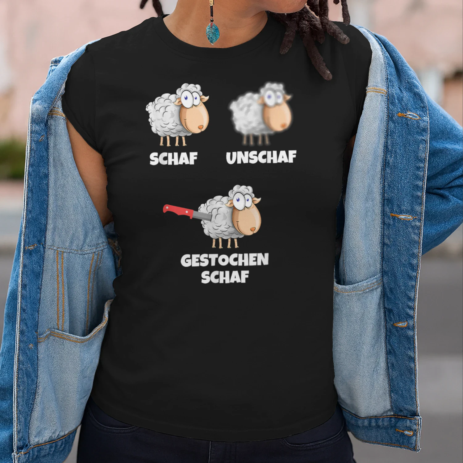 Schaf Herren, Halbarm, Unschaf Gestochen Schaf Lustiger Spruch Fotografen T-Shirt