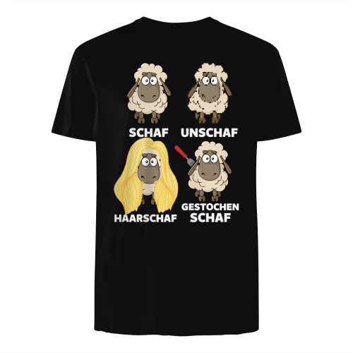 Lustiges Schaf-Witz T-Shirt | normale Passform, bedrucktes Muster, perfekt für Herren, Ganzjahreskleidung, ÜBERGRÖSSE
