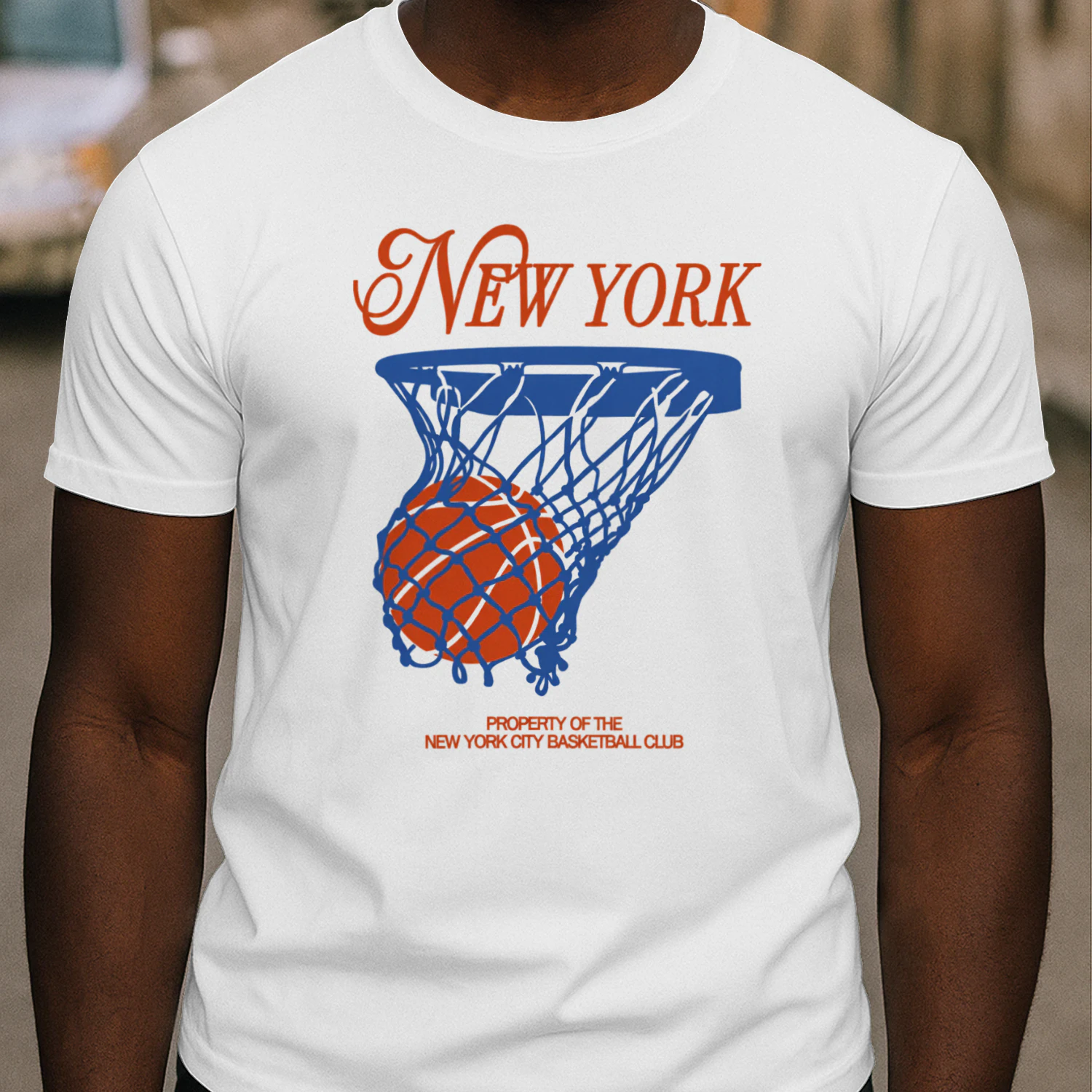 New York Basketball T-Shirt, Retro NY BBall Streetwear