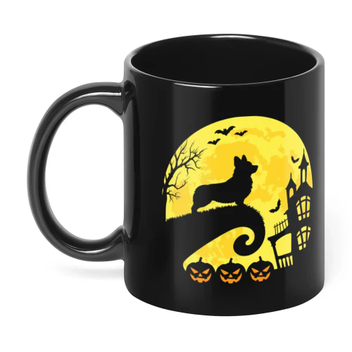 Halloween Dog Moon Haunted House Spooky Night