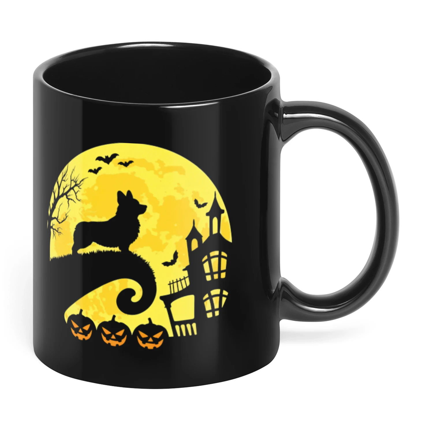 Halloween Dog Moon Haunted House Spooky Night