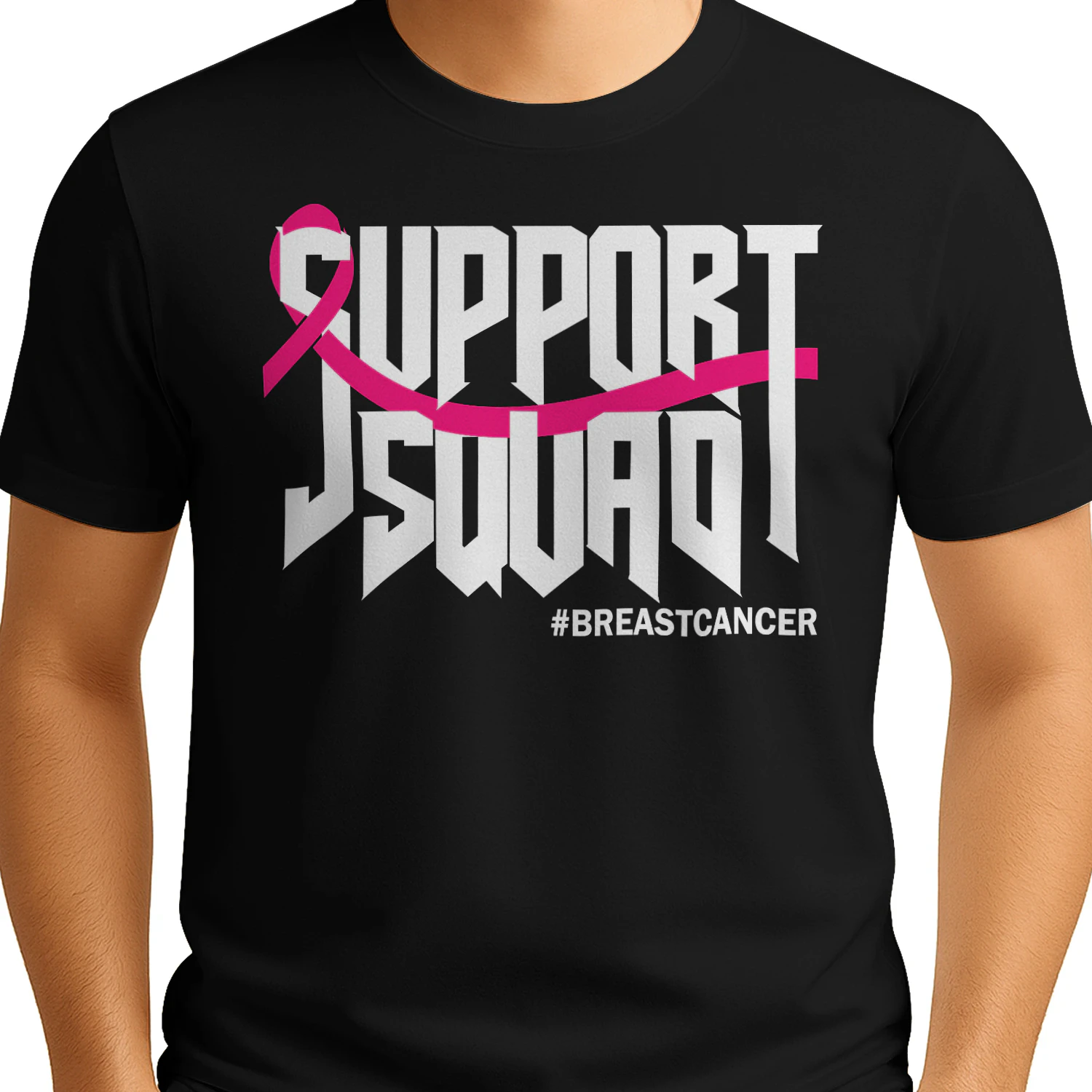 Support Squad Breast Cancer Pink Ribbon Classic Unisex T-shirt 