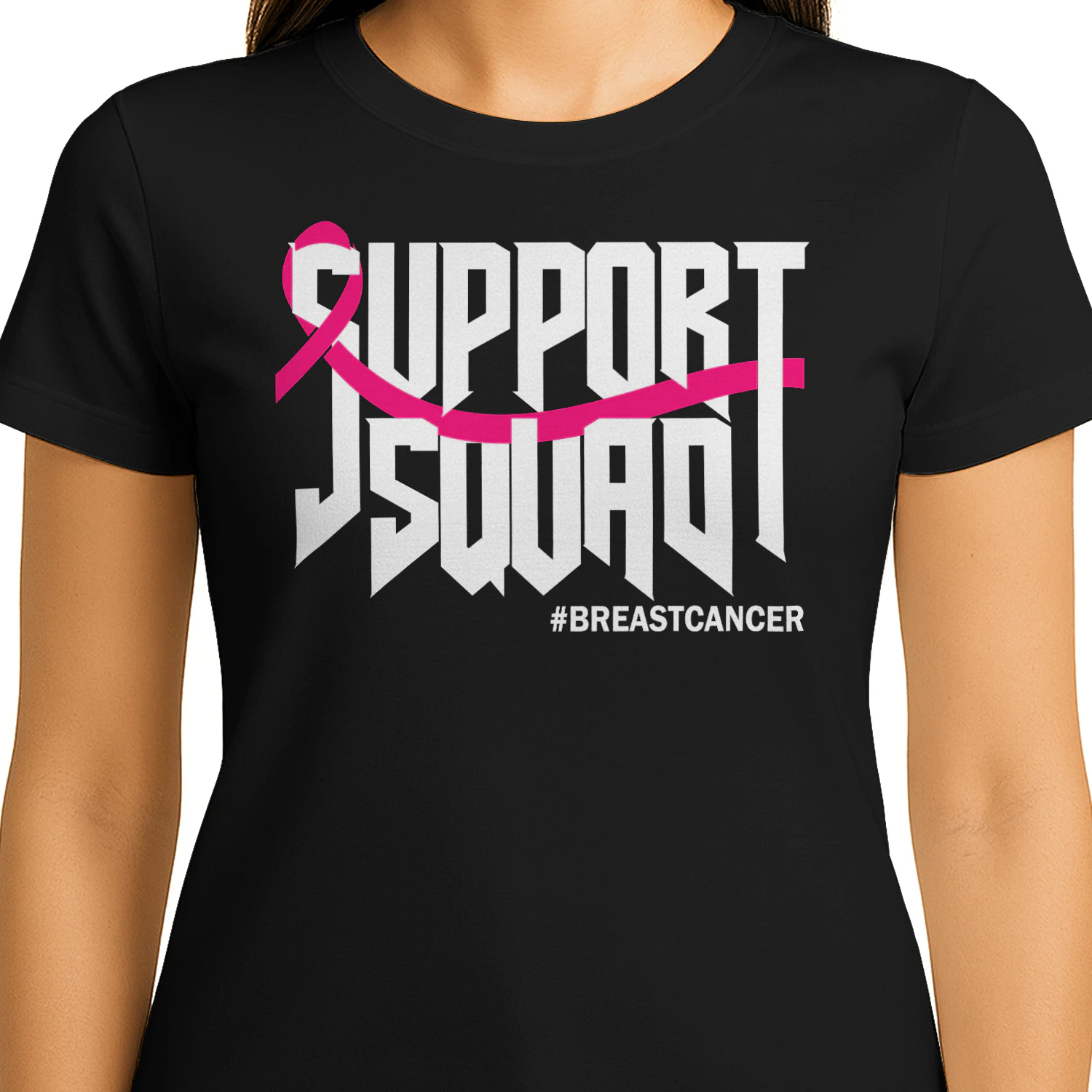 Support Squad Breast Cancer Pink Ribbon Classic Unisex T-shirt 