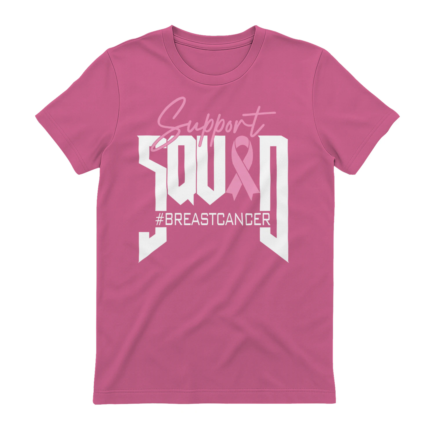 Support Squad Pink Ribbon Breast Cancer Classic Unisex T-shirt 