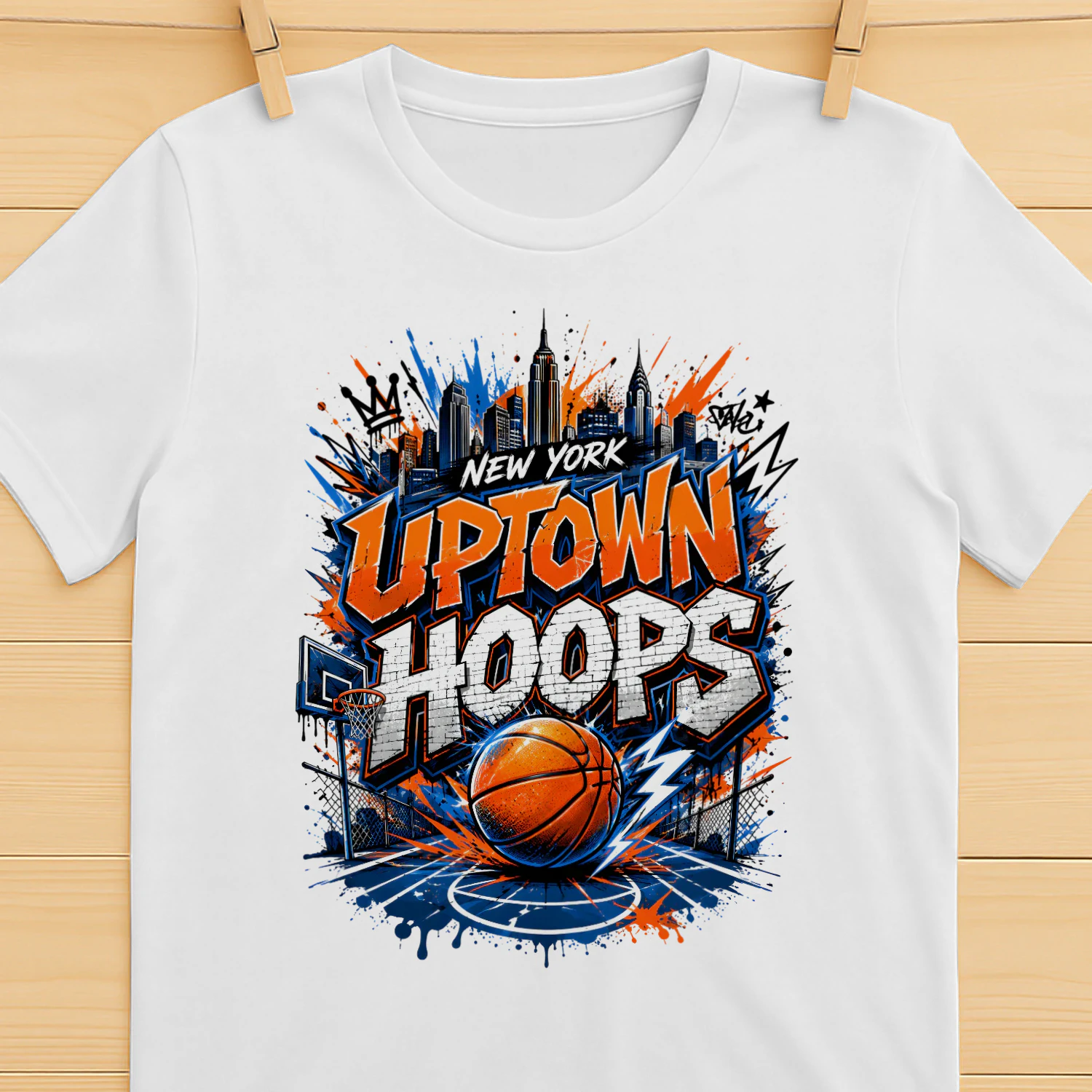 New York Uptown Hoops Basketball Shirt