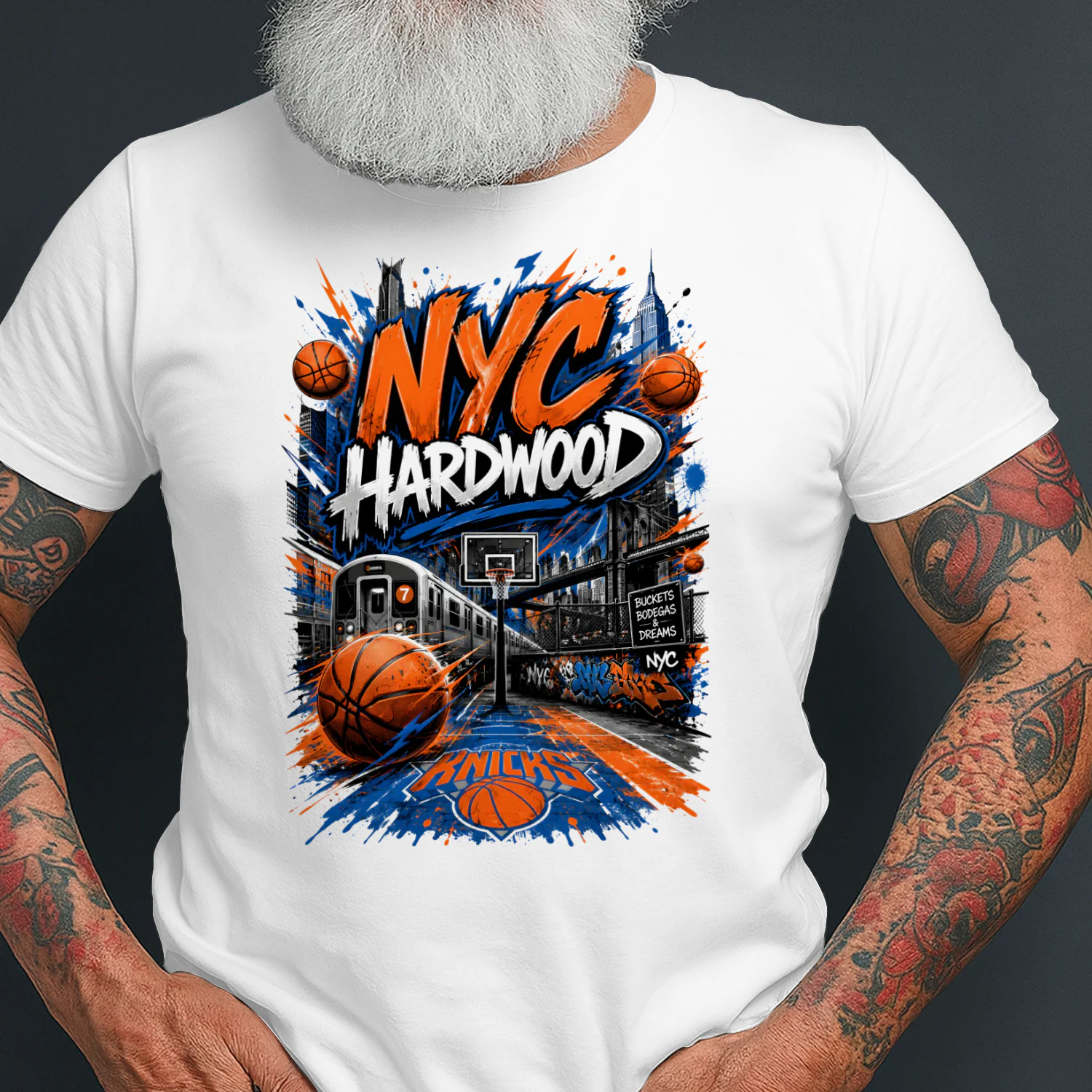 New York Knicks NYC Hardwood Basketball Shirt