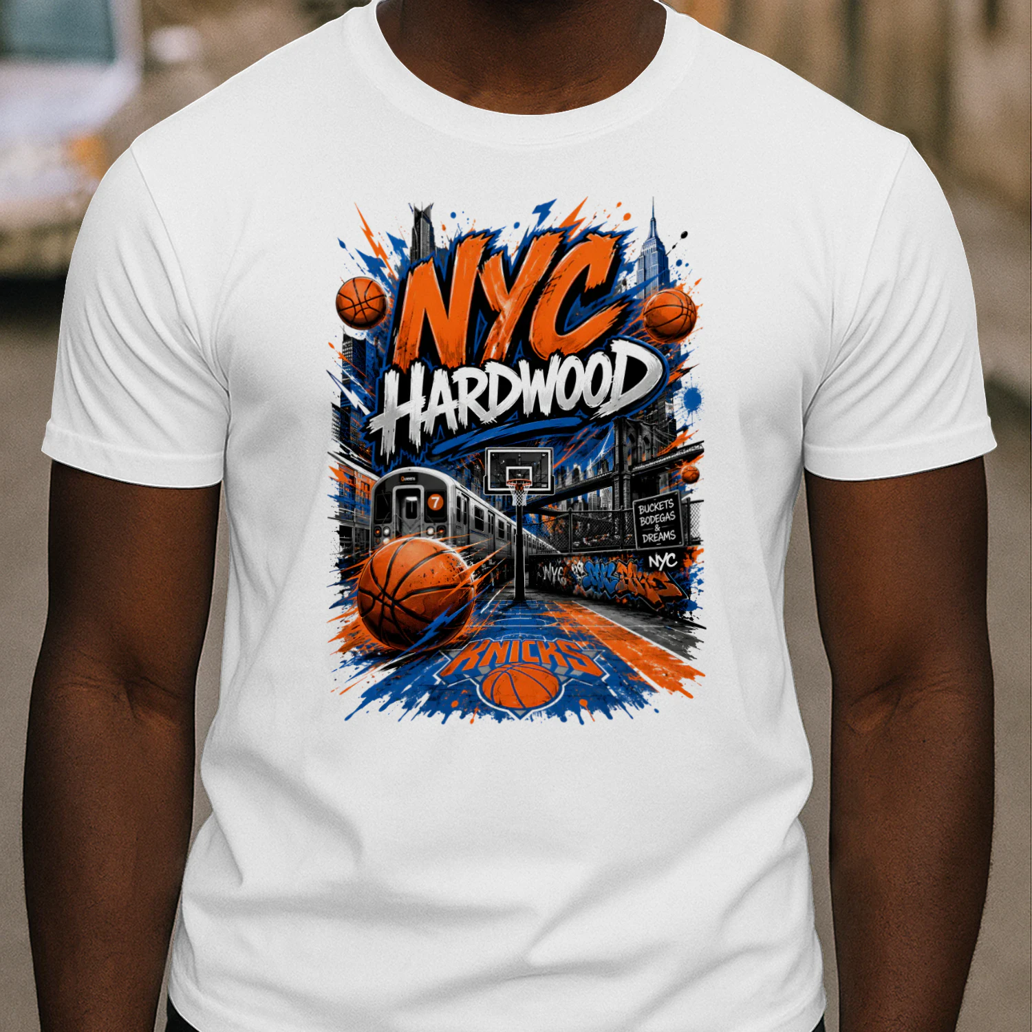 New York Knicks NYC Hardwood Basketball Shirt