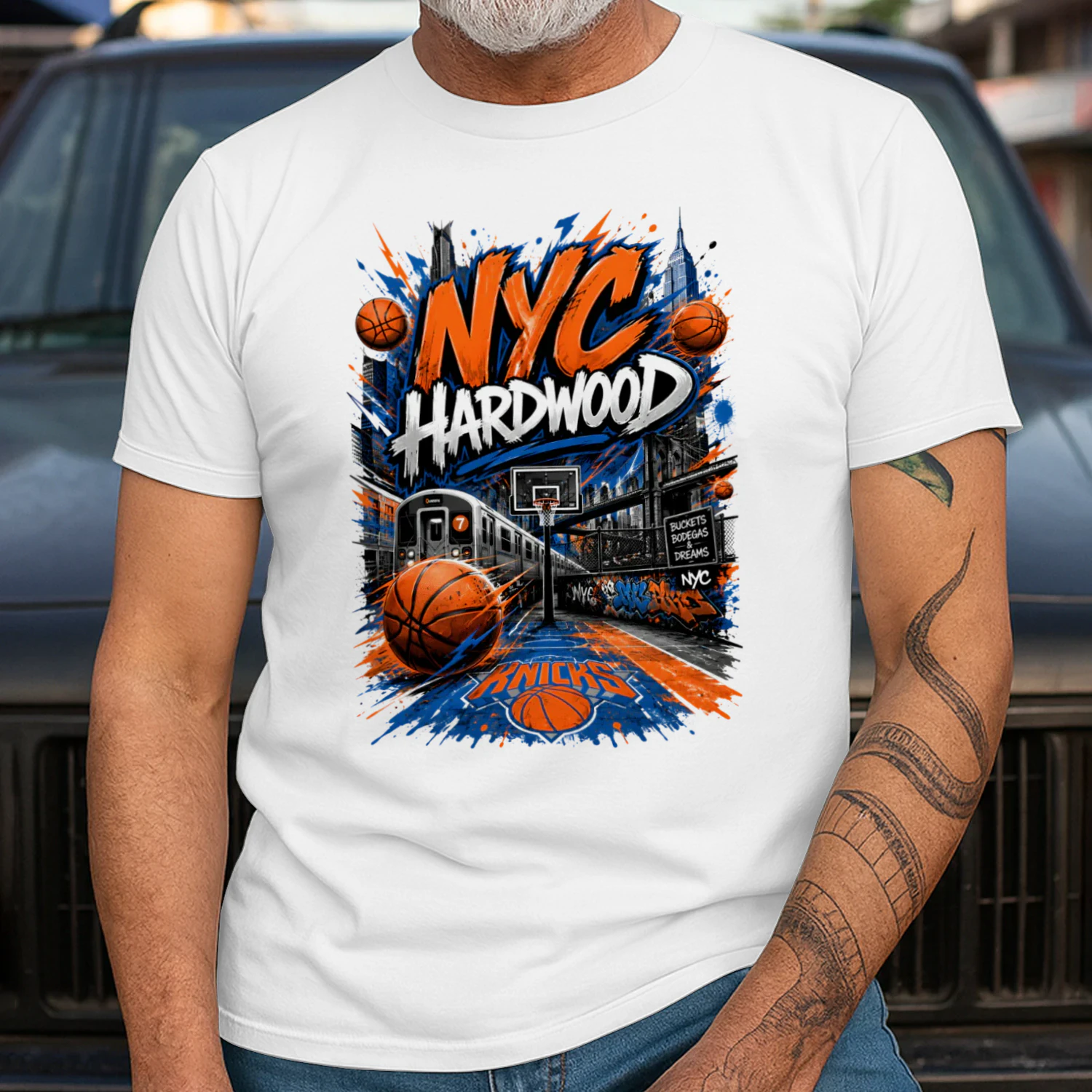 New York Knicks NYC Hardwood Basketball Shirt