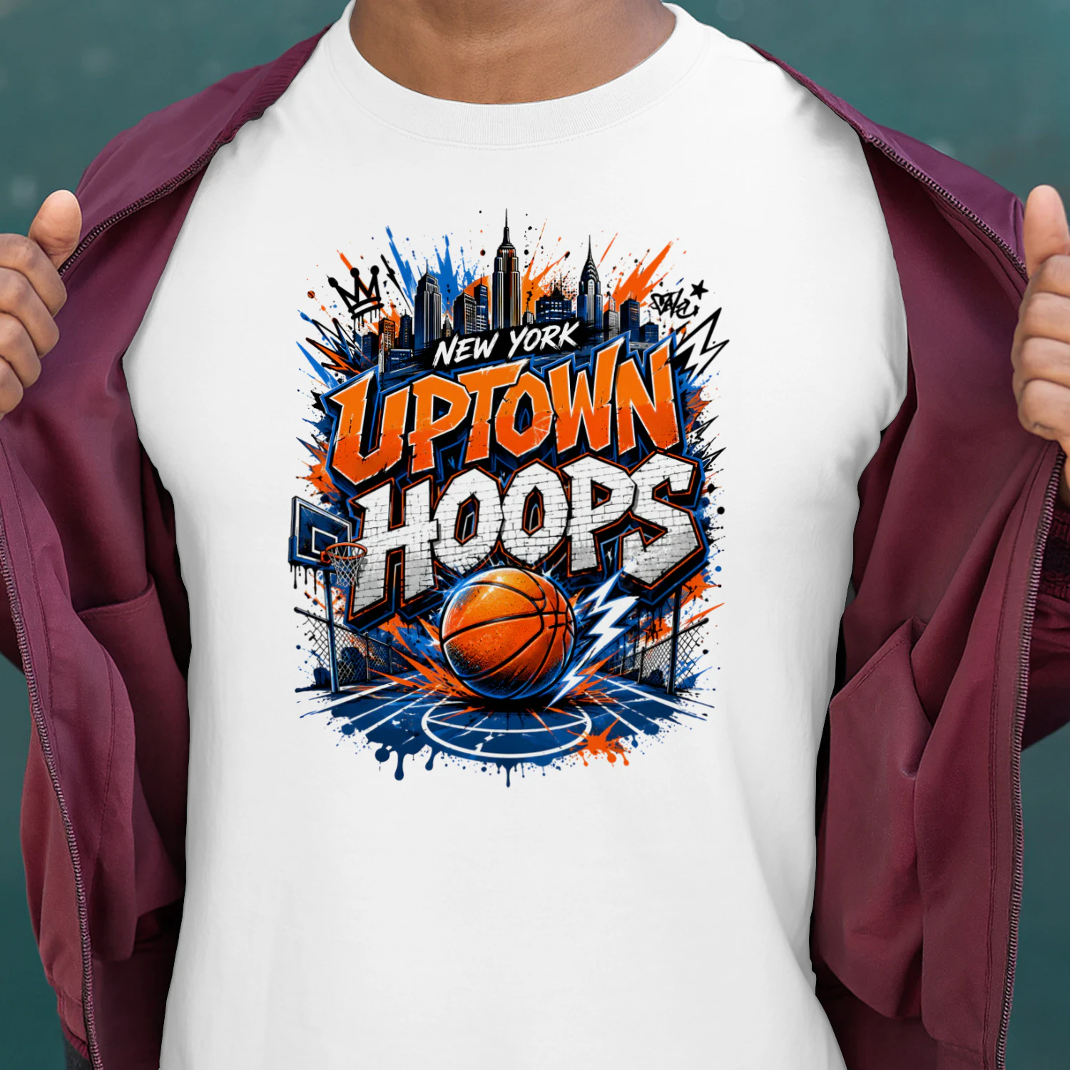New York Uptown Hoops Basketball Shirt