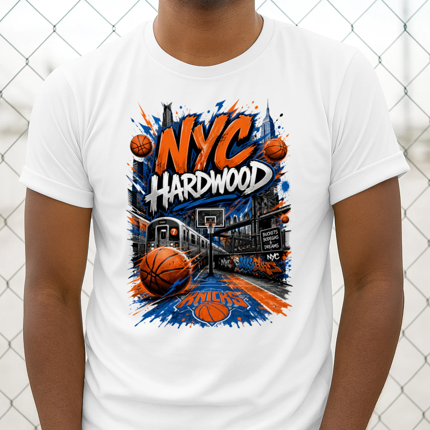 New York Knicks NYC Hardwood Basketball Shirt