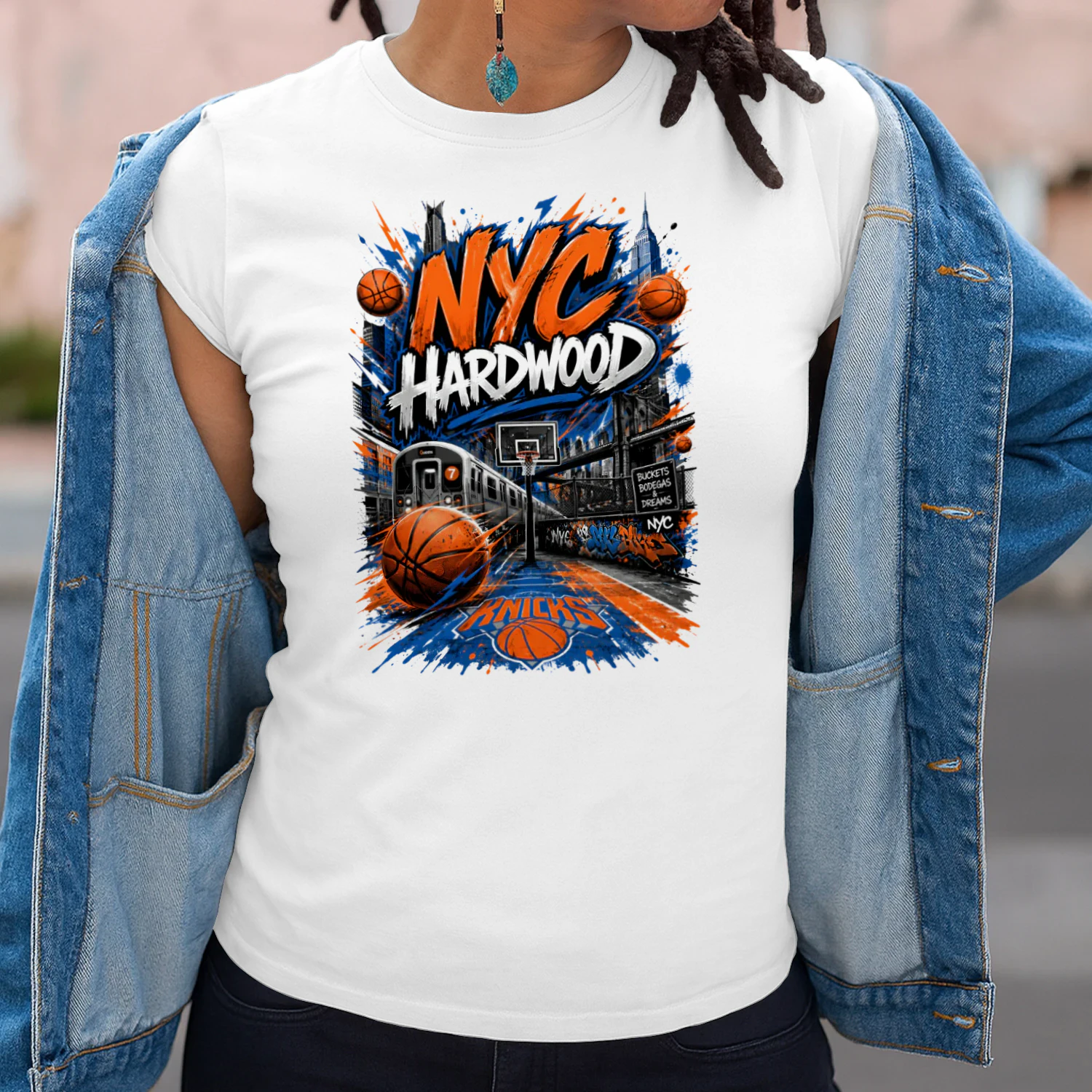 New York Knicks NYC Hardwood Basketball Shirt