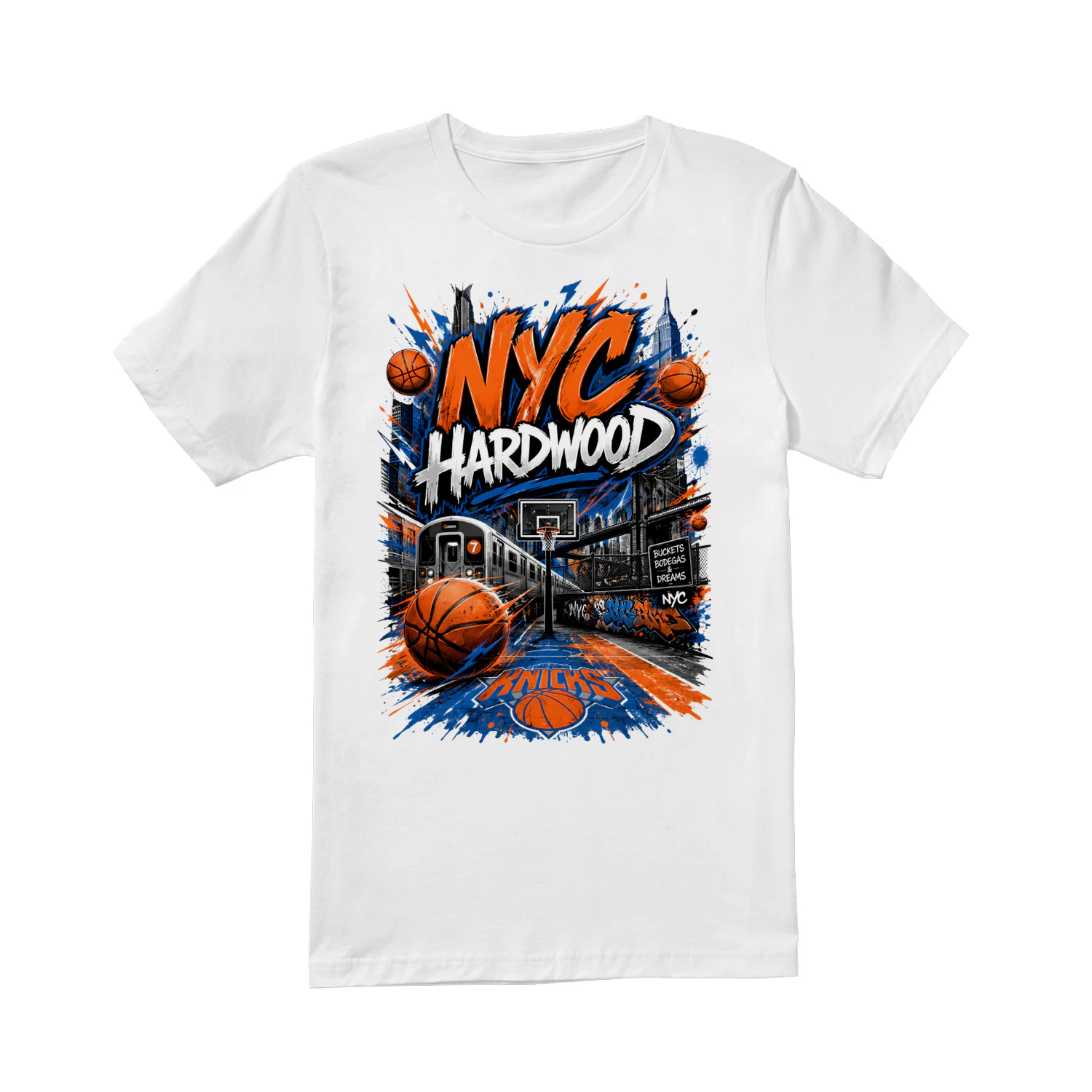 New York Knicks NYC Hardwood Basketball Shirt