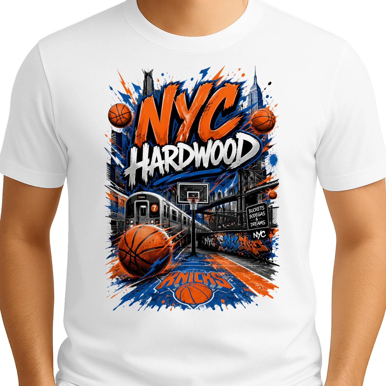 New York Knicks NYC Hardwood Basketball Shirt