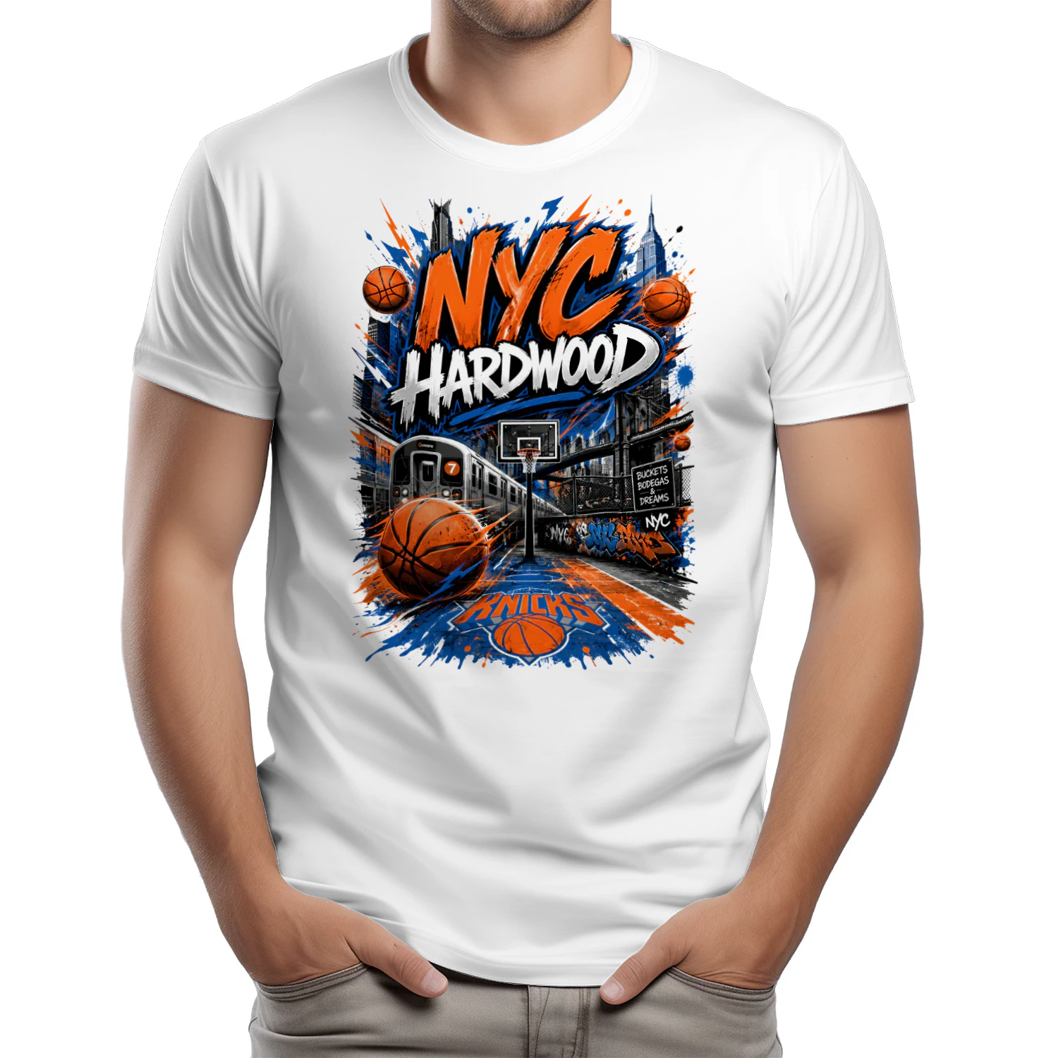 New York Knicks NYC Hardwood Basketball Shirt
