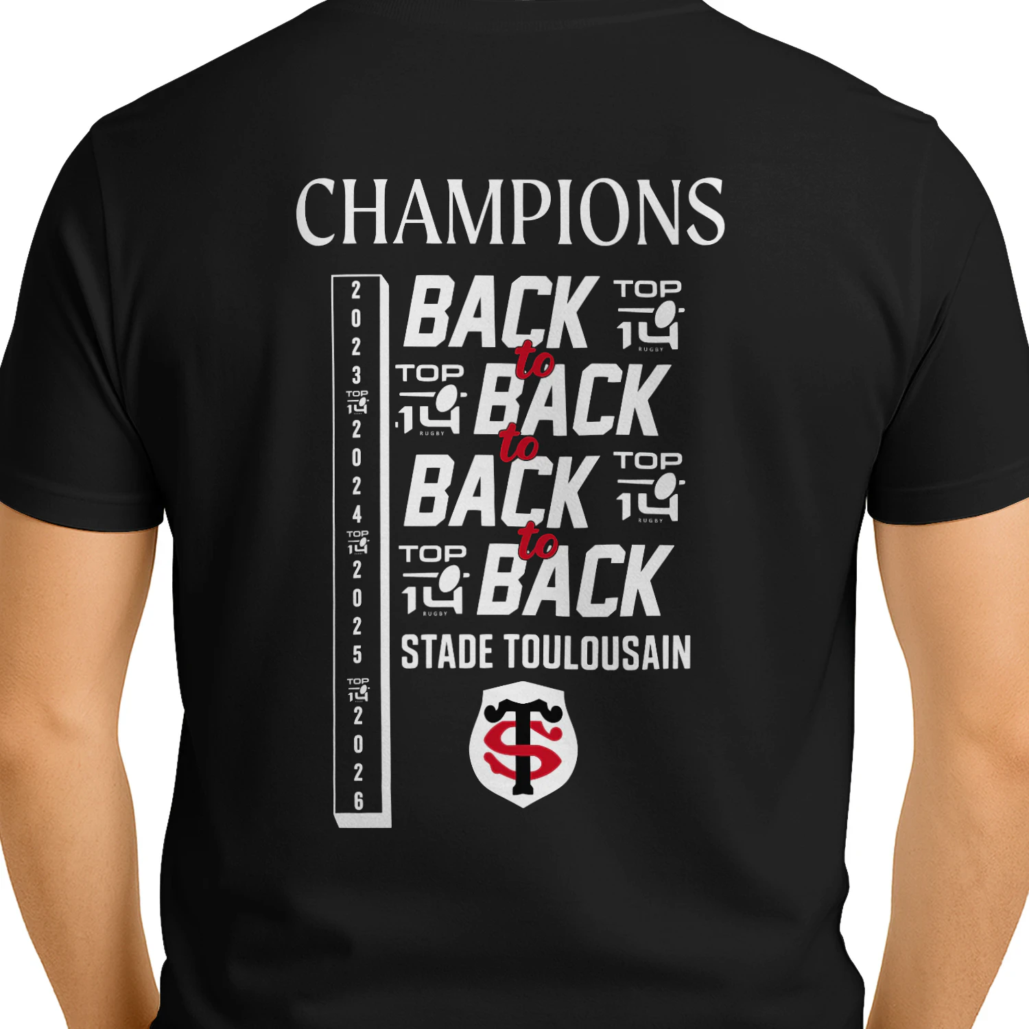 Back 4 Back Stade Toulousain Champions 2026 Front and Back Classic Unisex T-shirt