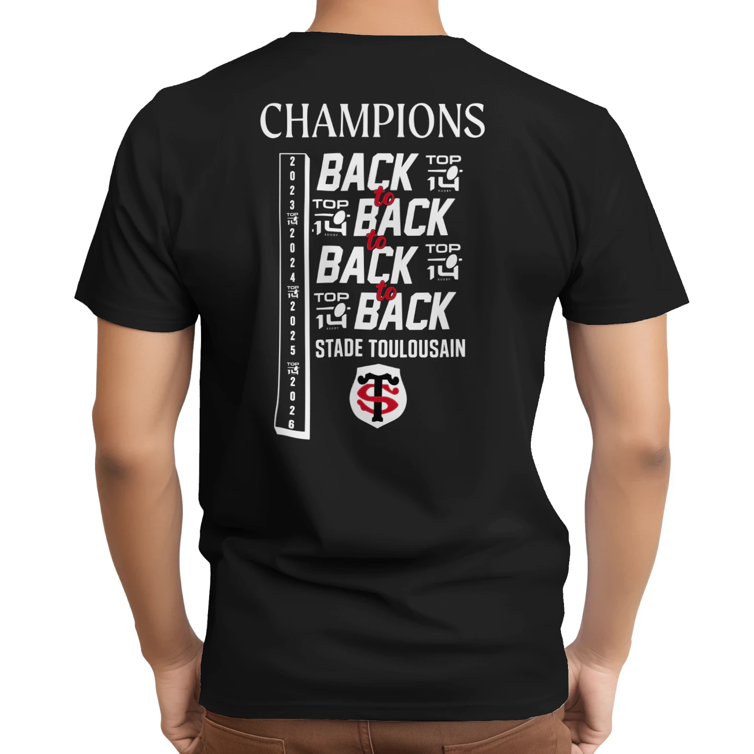 Back 4 Back Stade Toulousain Champions 2026 Front and Back Classic Unisex T-shirt