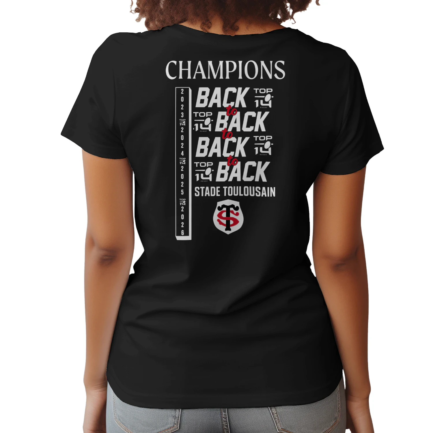 Back 4 Back Stade Toulousain Champions 2026 Front and Back Classic Unisex T-shirt