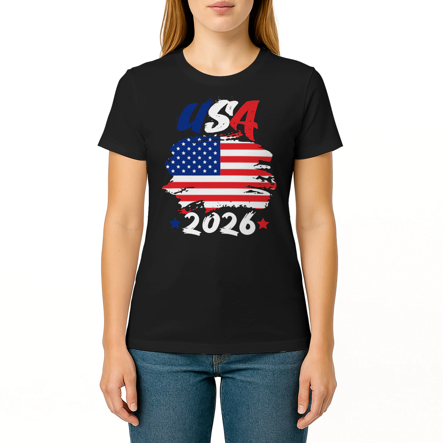 USA 2026 Soccer Fan Flag Shirt