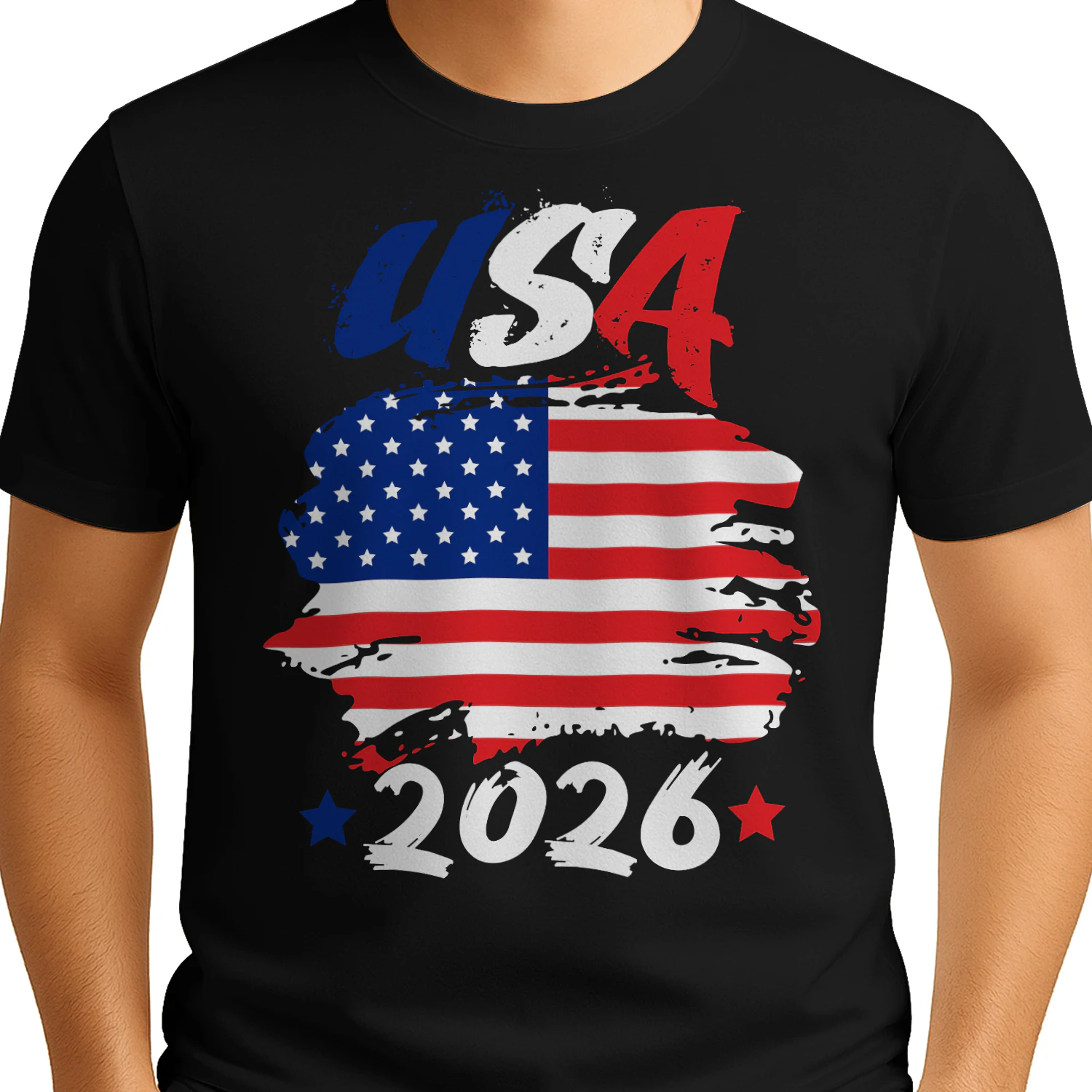 USA 2026 Soccer Fan Flag Shirt