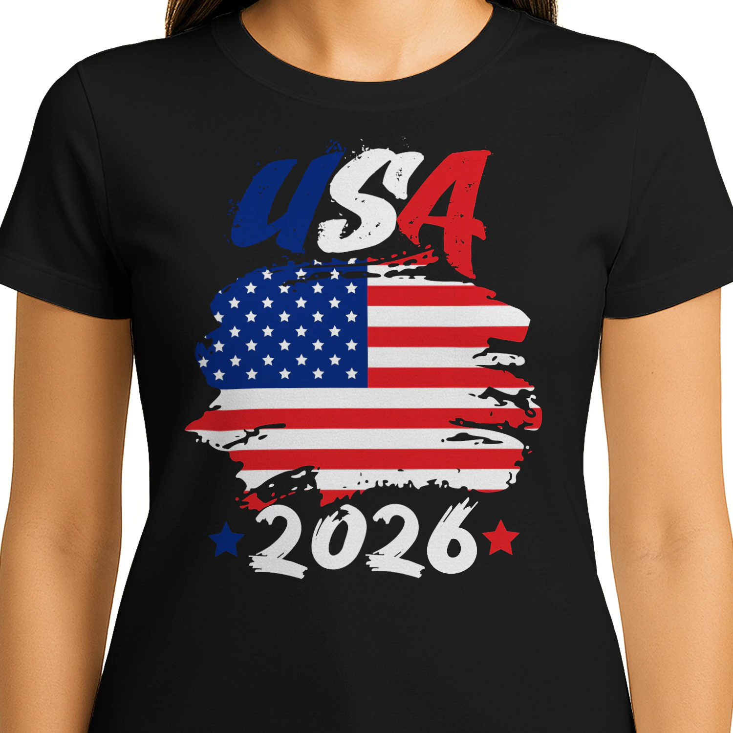USA 2026 Soccer Fan Flag Shirt