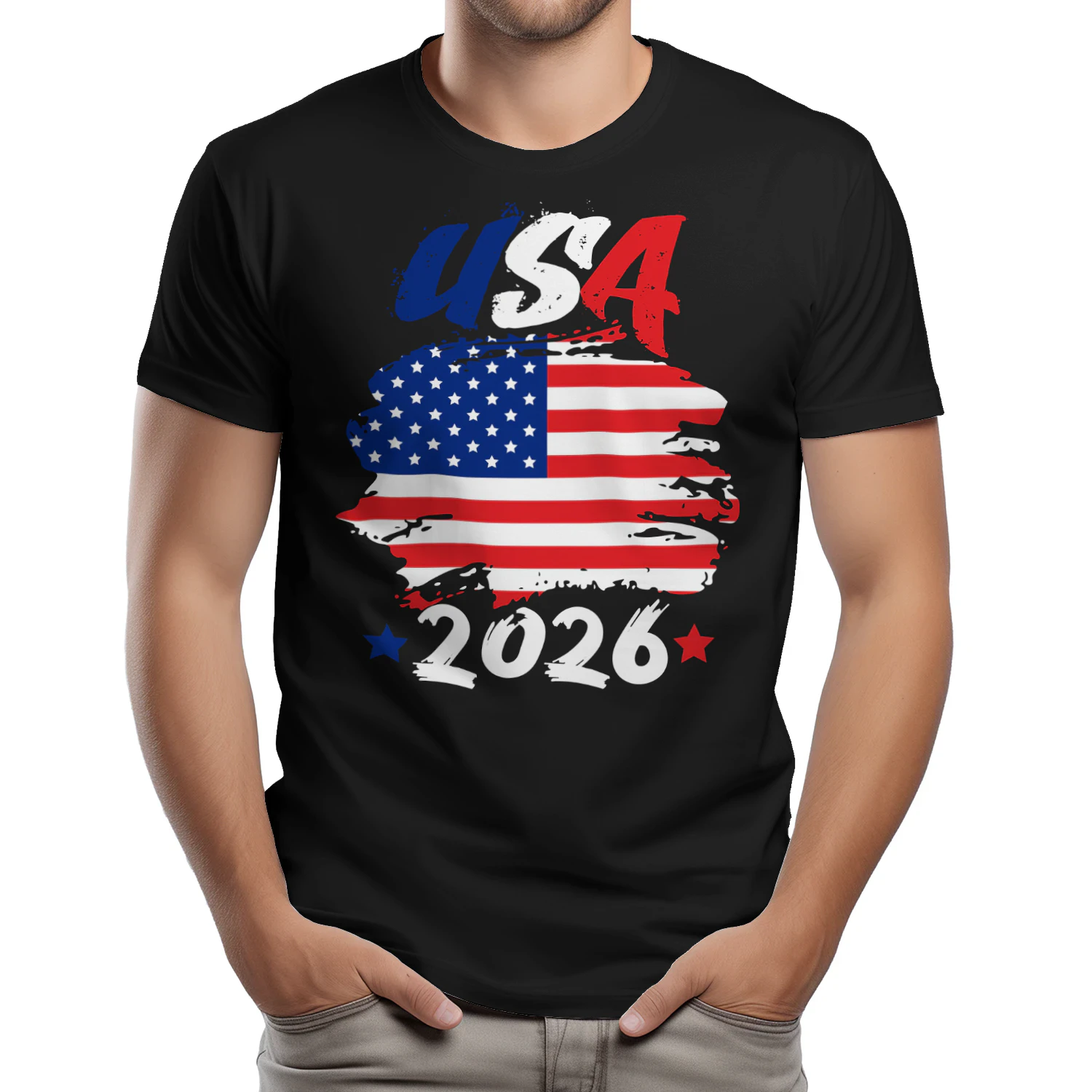 USA 2026 Soccer Fan Flag Shirt