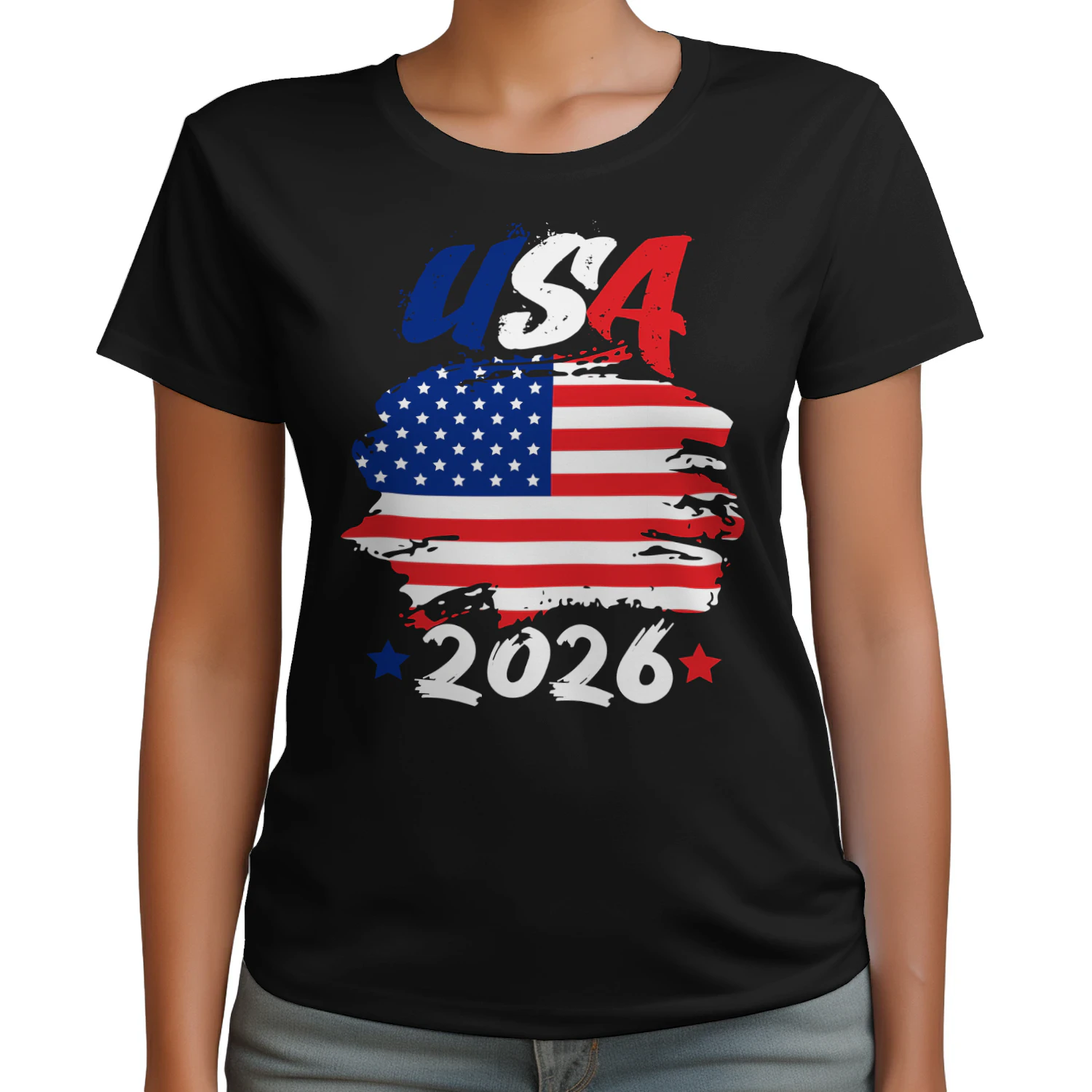 USA 2026 Soccer Fan Flag Shirt