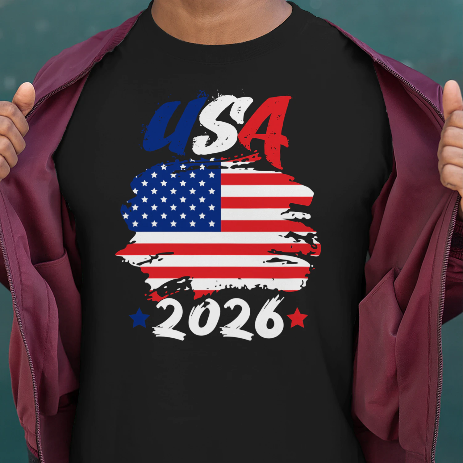 USA 2026 Soccer Fan Flag Shirt