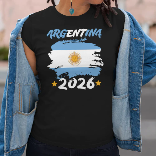 Argentina 2026 Soccer Fan Flag Shirt