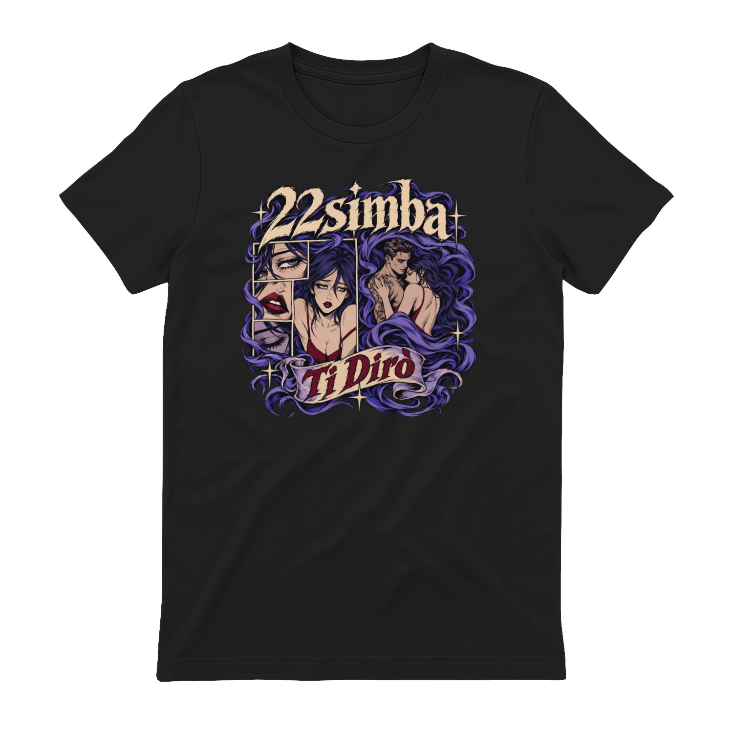 22simba Merch Ti Dirò Fumetto Viola Hip Hop
