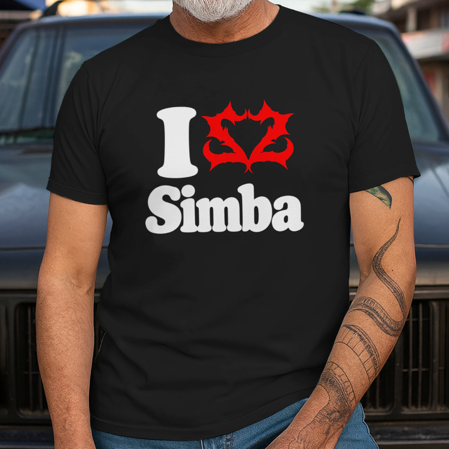 22simba Merch Cuore Tribale Rosso Stile Drill