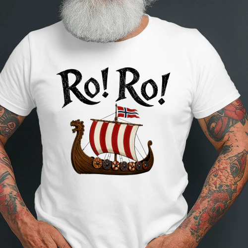Norge Viking T-skjorte, RO RO Fotball Supporter Shirt